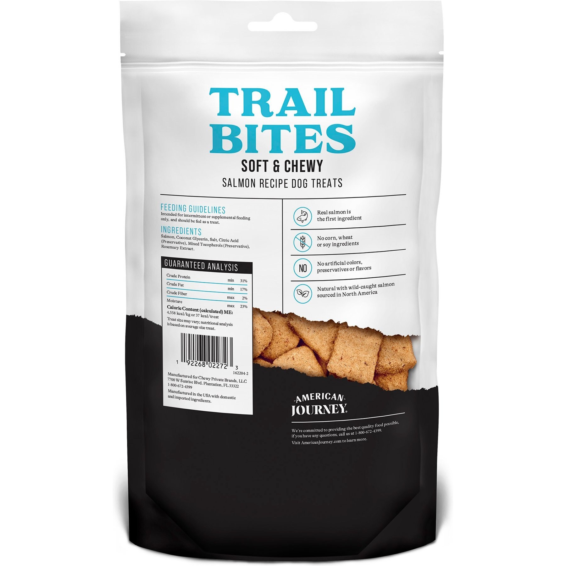 American Journey Salmon Recipe Trail Bites Grain-Free Soft & Chewy Dog Treats, 8-oz bag