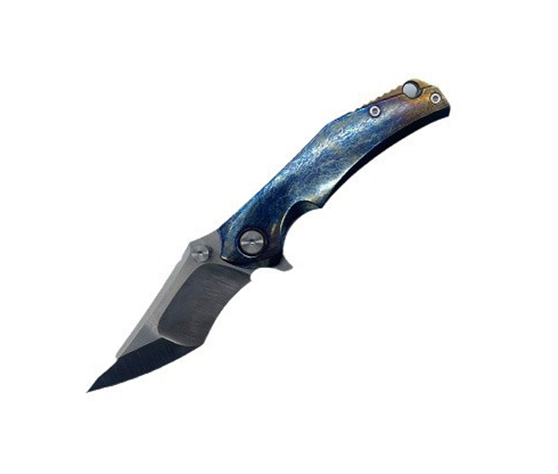 High End Flipper Knife M390 Satin Tanto Blade Anodizing TC4 Titanium Alloy Handle Ball Bearing EDC Pocket Folder Knives Outdoor Tools