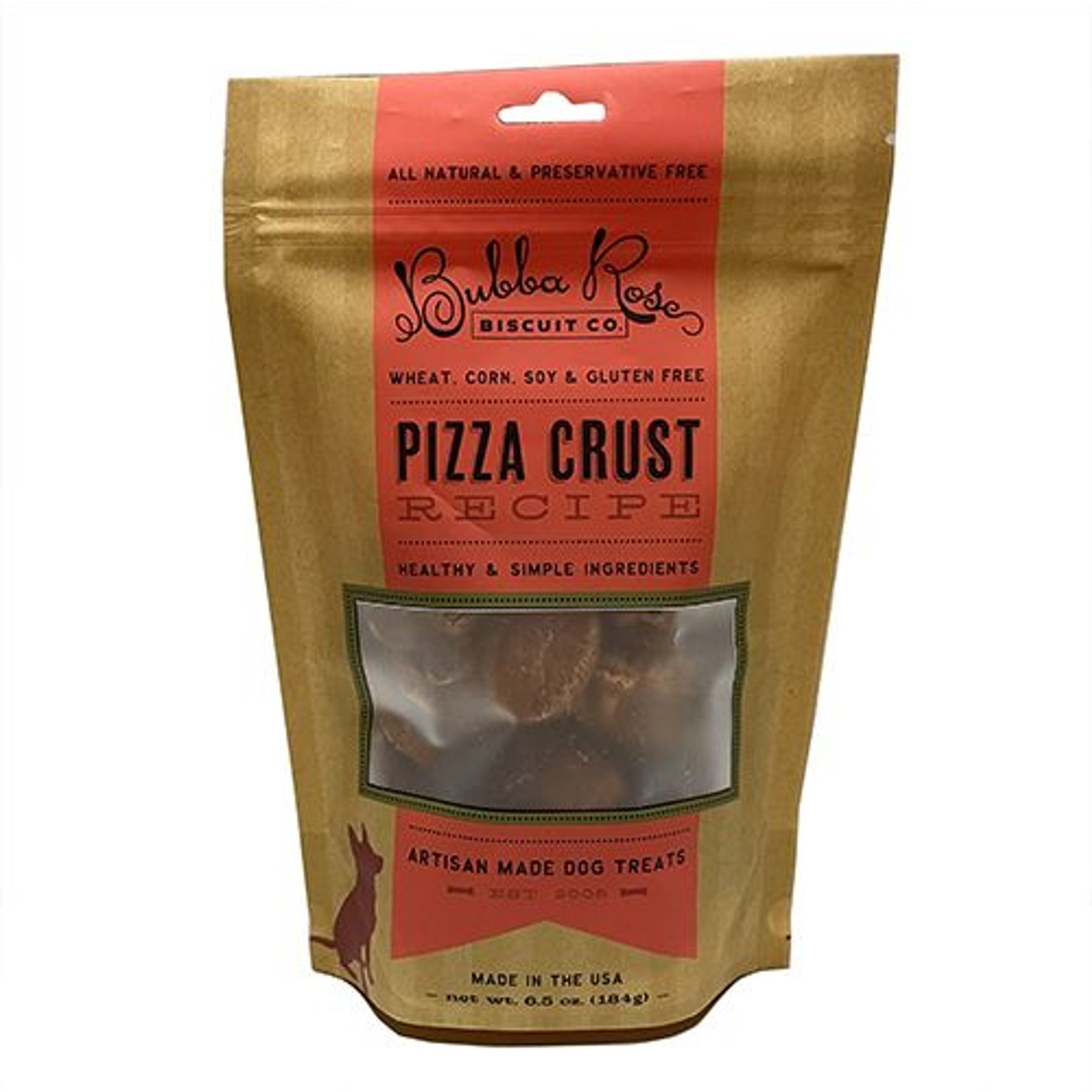 Bubba Rose Biscuit Co. Pizza Crust Dog Treats, 6.5-oz bag