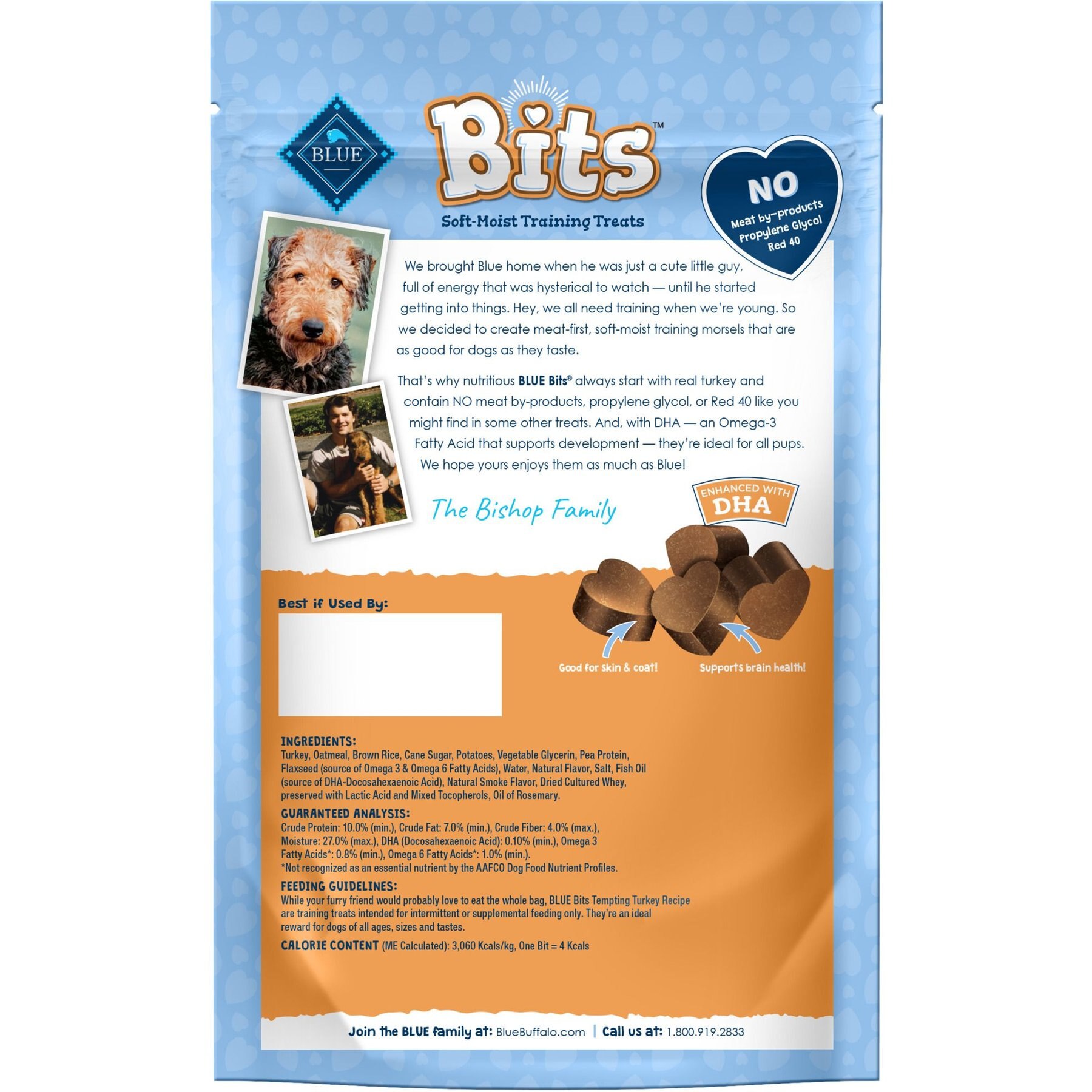 Blue Buffalo Blue Bits Tempting Turkey Recipe Soft-Moist Training Dog Treats