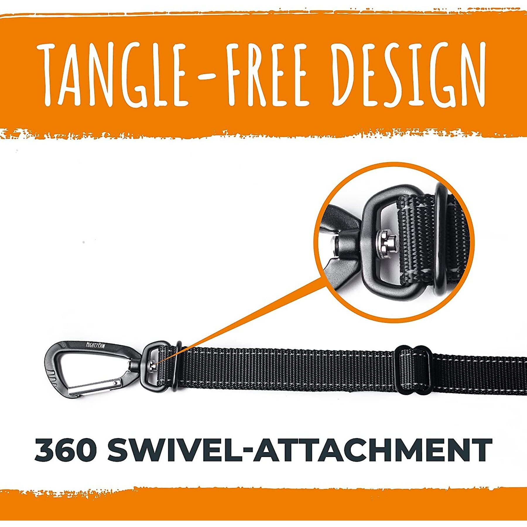 Mighty Paw Nylon Dog Seat Belt for Buckle, Black