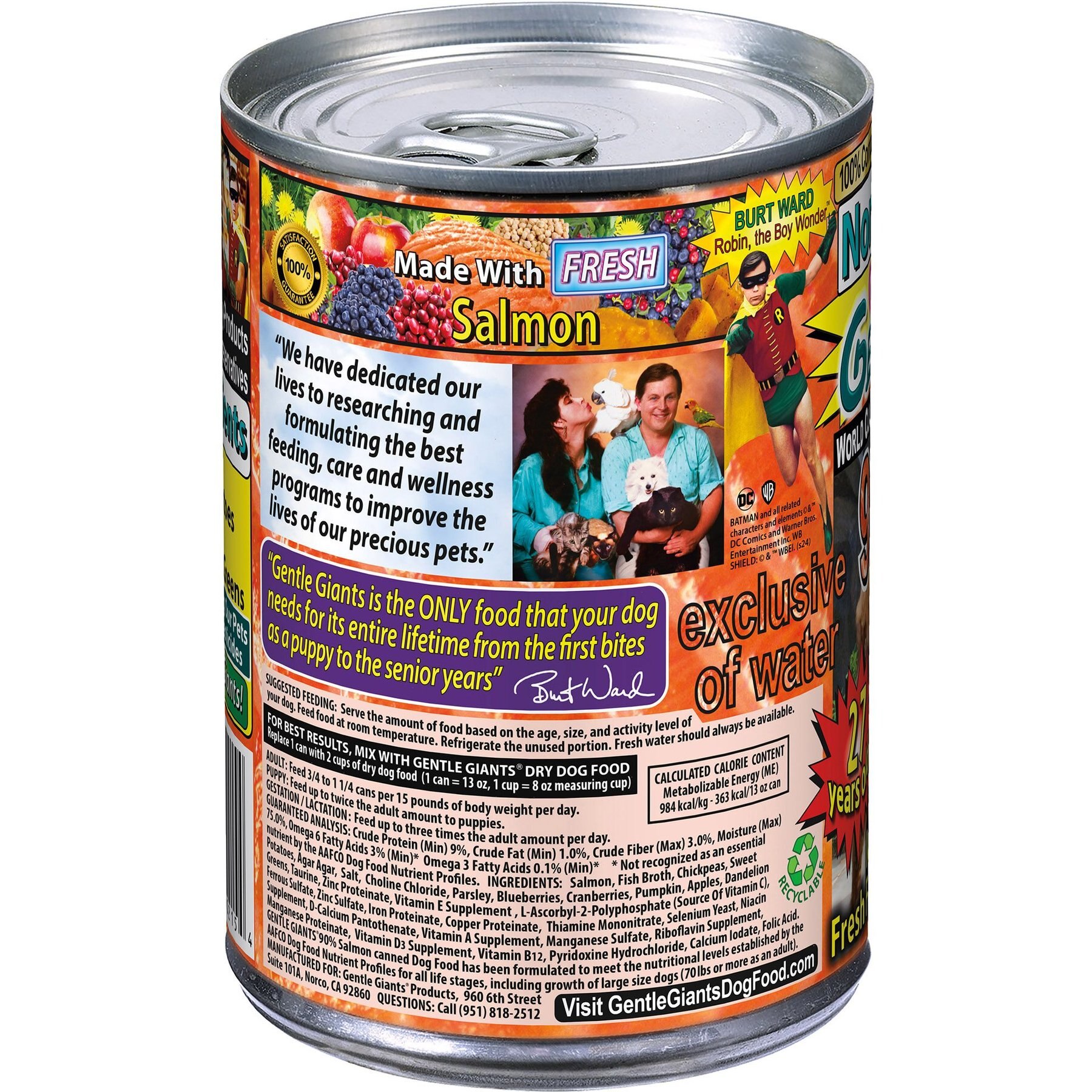 Gentle Giants Natural Non-GMO Puppy Grain-Free Salmon Wet Dog Food