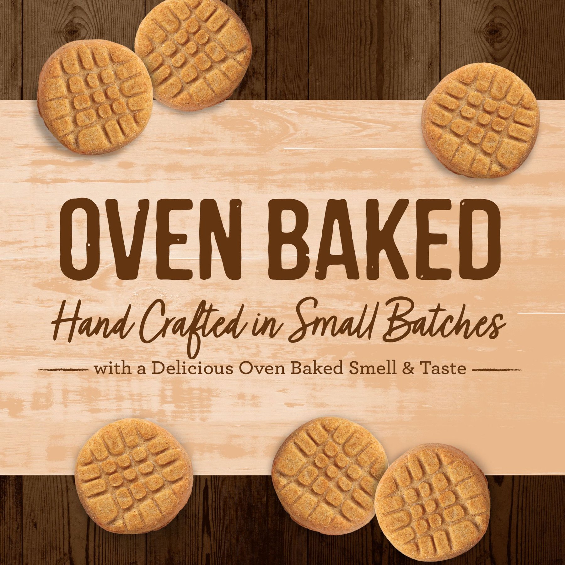 Merrick Oven Baked Paw'some Peanut Butter with Real Peanut Butter Dog Treats