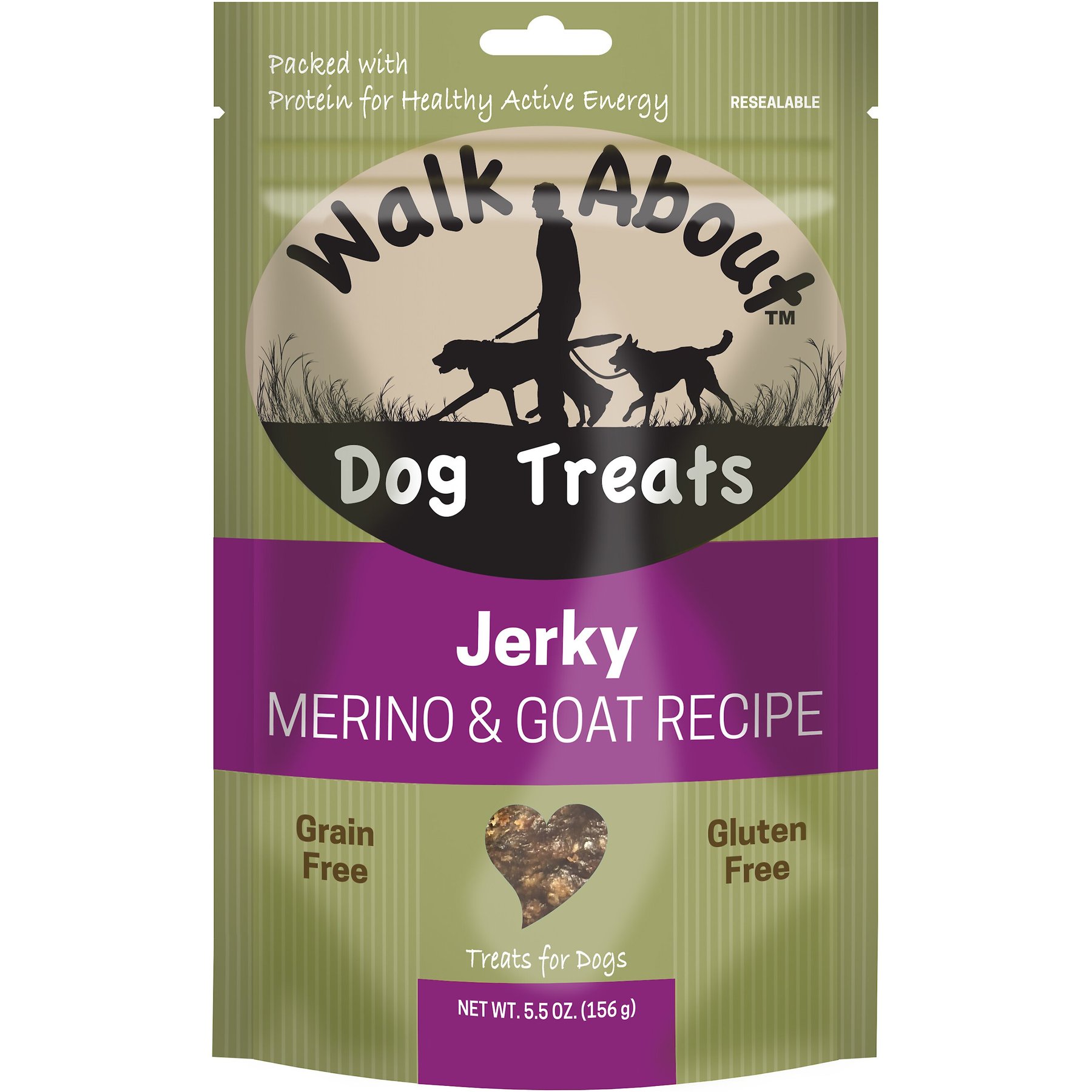 Walk About Lamb & Goat Grain-Free Jerky Dog Treats, 5.5-oz bag