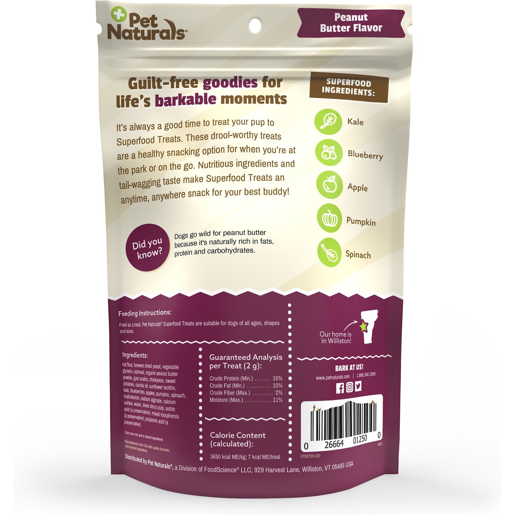 Pet Naturals Peanut Butter Recipe Superfood Dog Treats