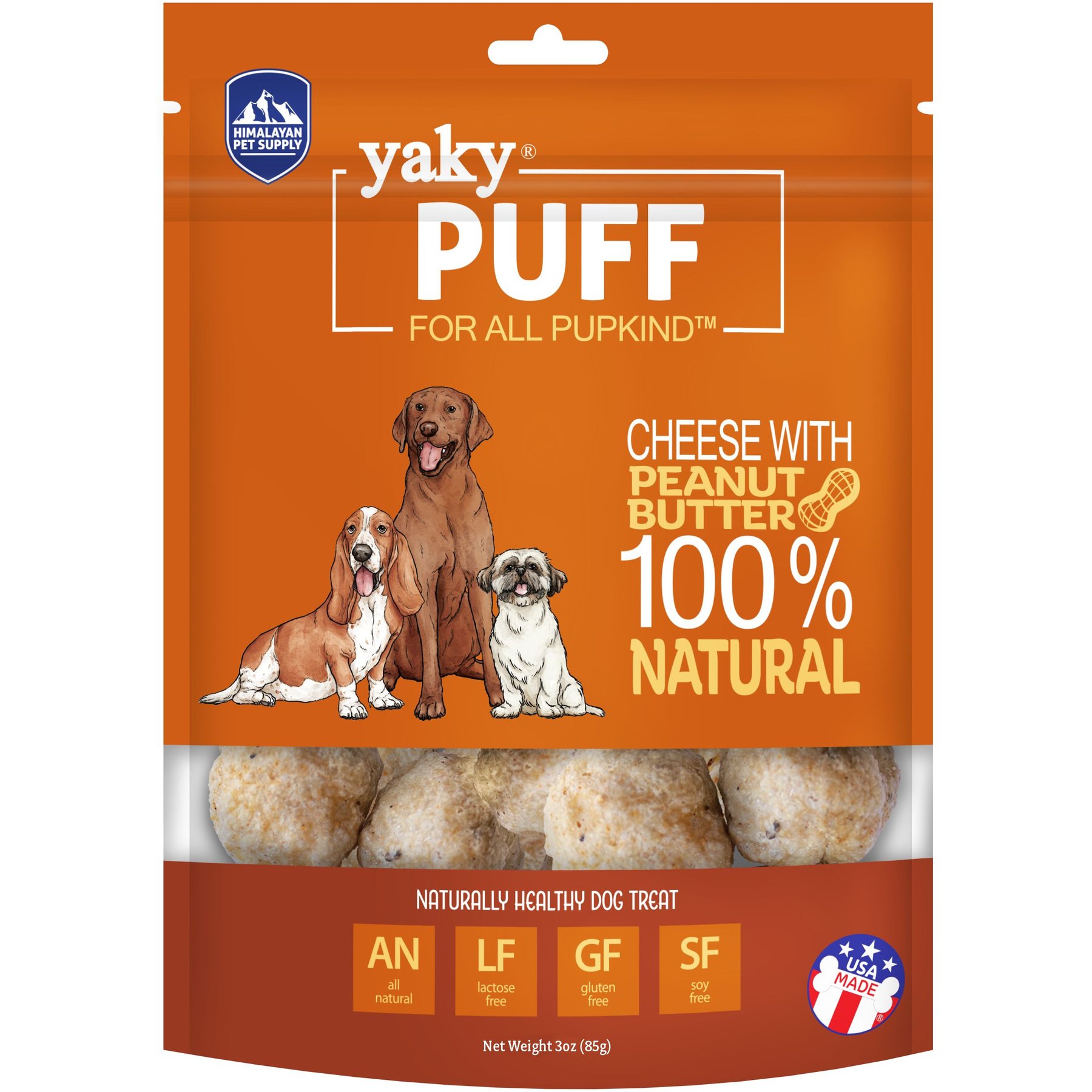 Himalayan Pet Supply Grain-Free yakyPUFF Peanut Butter Flavor Dog Treats
