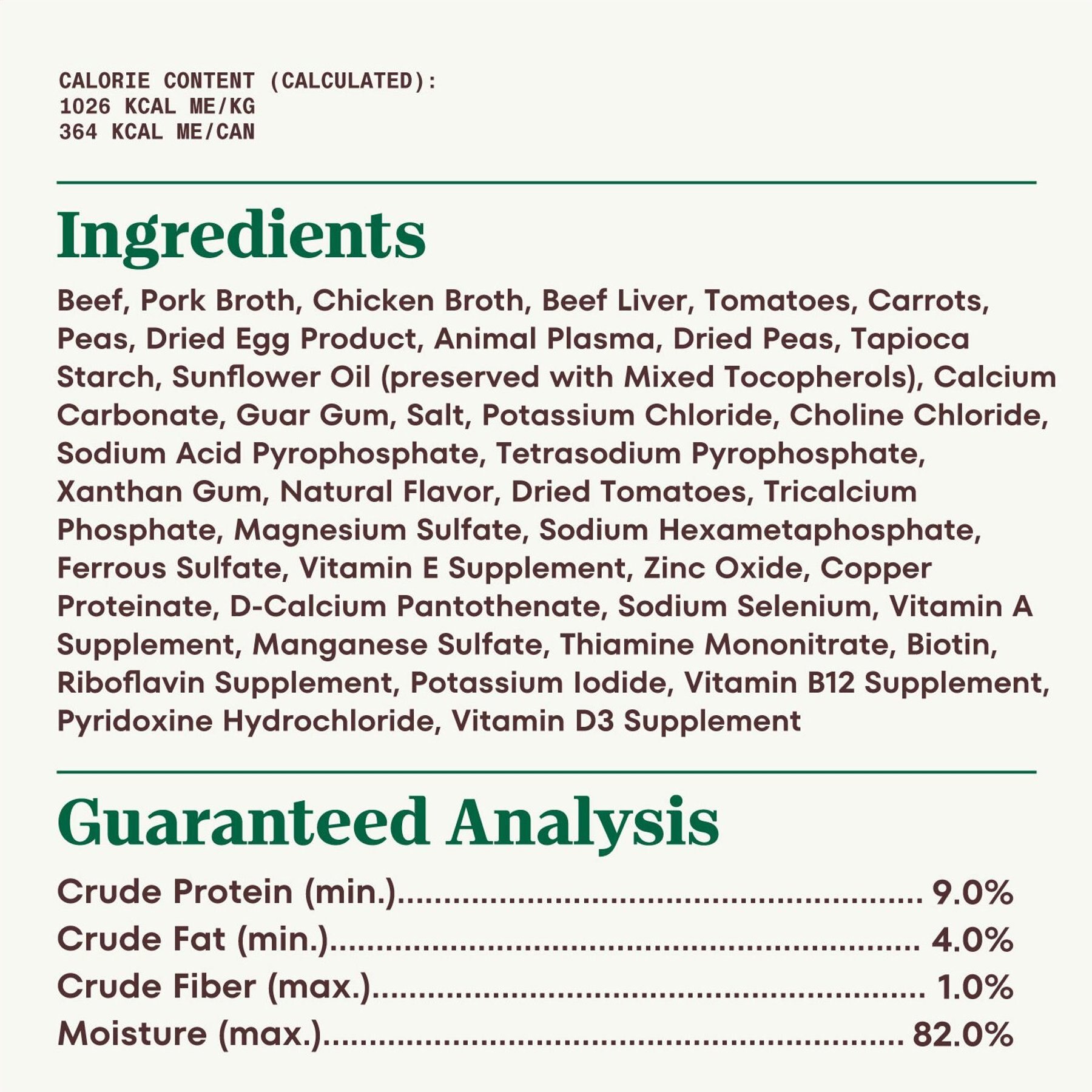Nutro Hearty Stew Adult Chunky Beef, Tomato, Carrot & Pea Canned Wet Dog Food