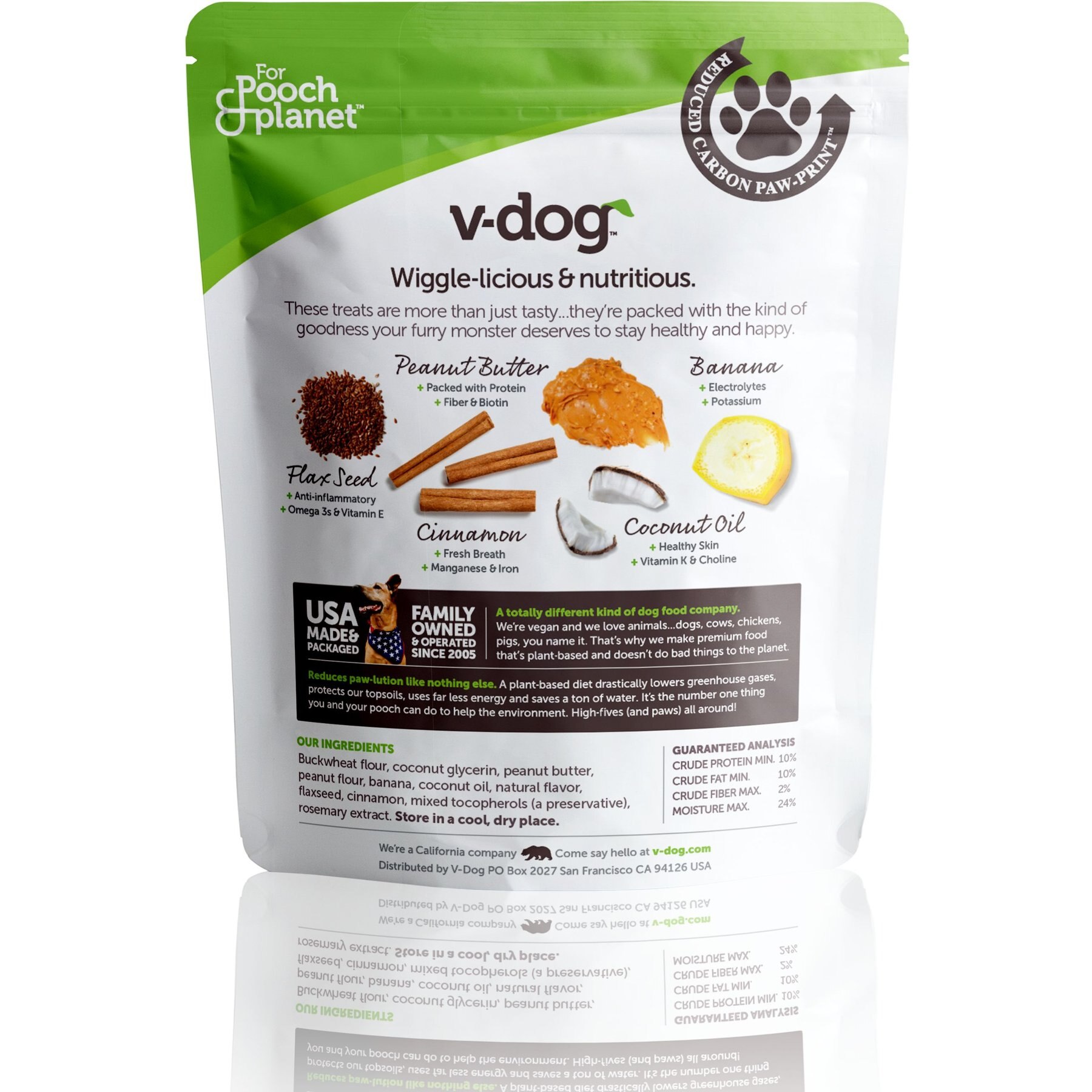 V-Dog Wiggle Biscuit Grain-Free Peanut Butter Dog Treats