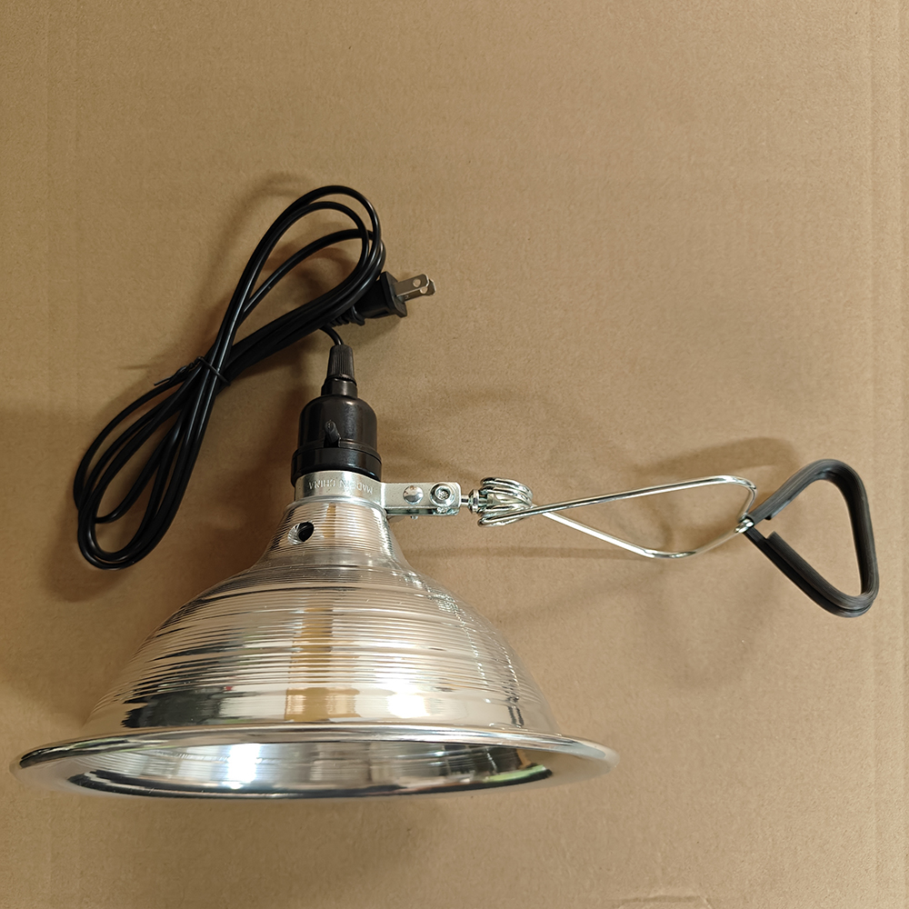 Clamp Lamp Light Aluminum Reflector& 6' Cord up to 150W With 18/2-Gauge 6 Feet Cord, Silver(No Bulb Included)