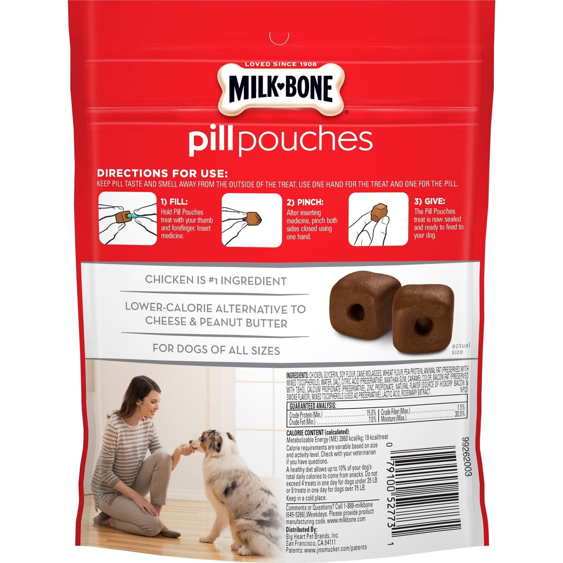 Milk-Bone Pill Pouches Hickory Smoked Bacon Flavor Dog Treats