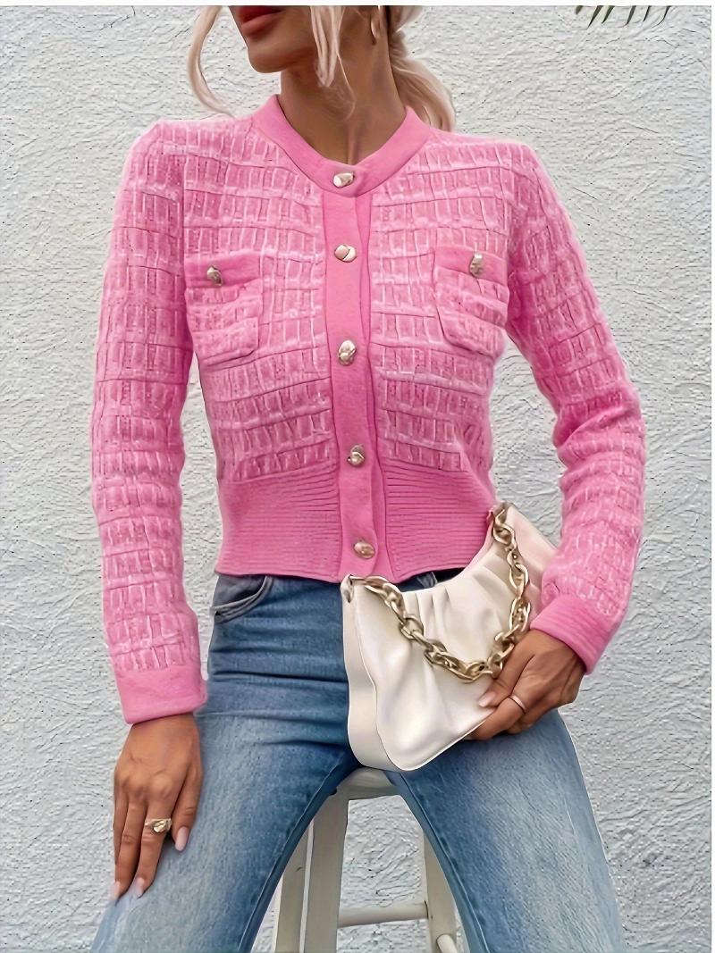 Womens Knits Cardigan Sweater For Women Pocket With Cloth Long Sleeve Ribbed Casual