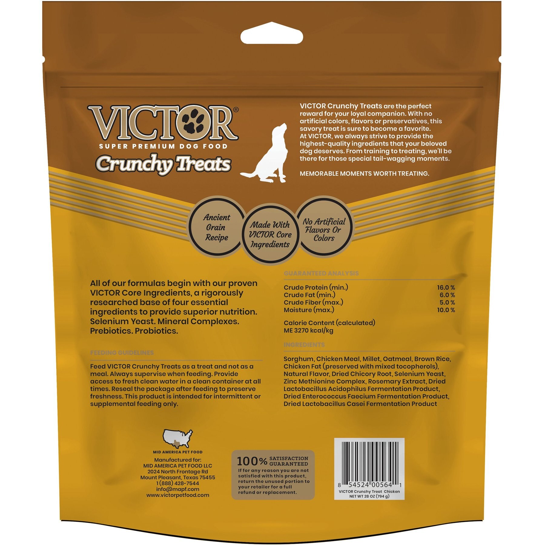 VICTOR Crunchy Treats Chicken Meal Dog Treats