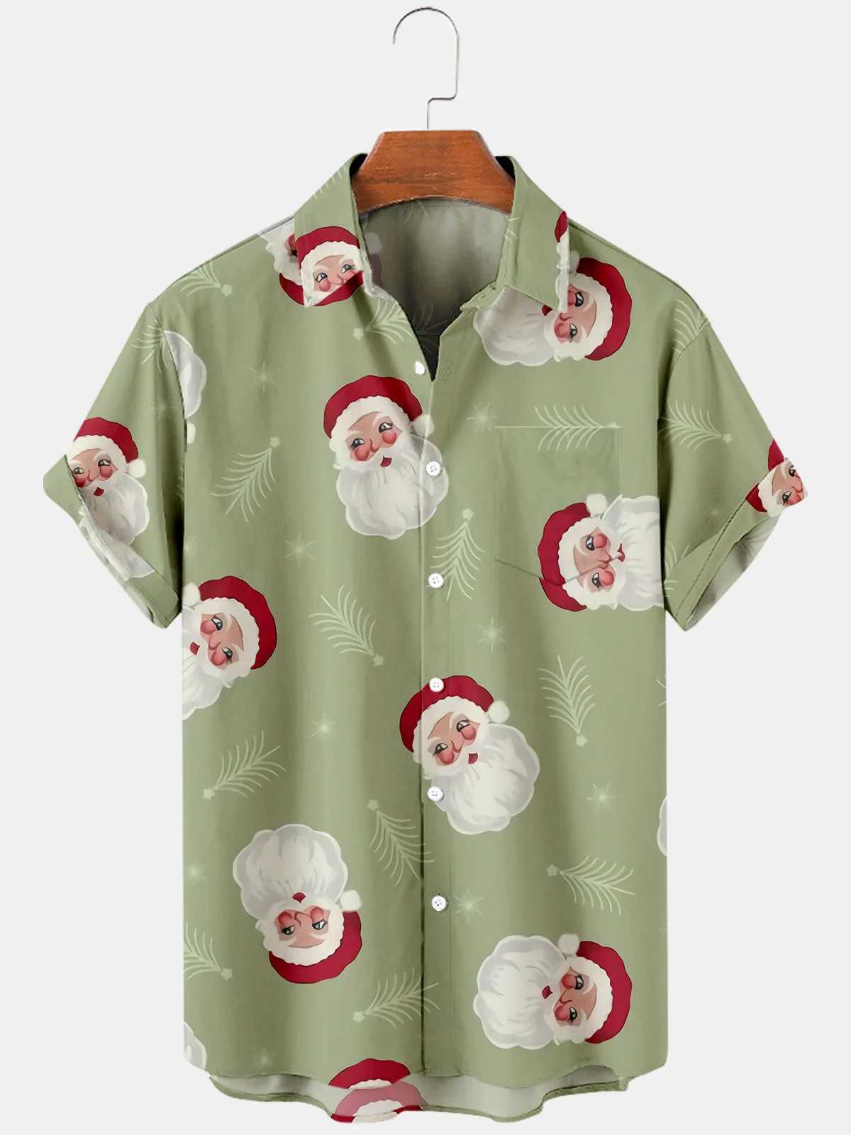 2024 New Christmas T-shirt For Men Hawaii High-quality Mens And Womens T-shirt Beach Trend Cool Short-sleeved Oversized ShirtXJ250121