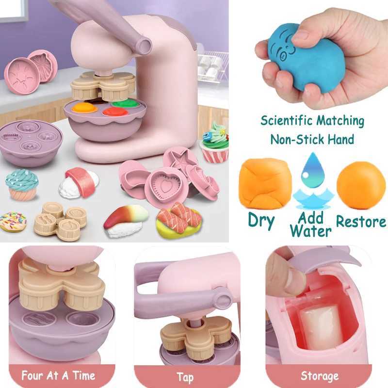 Childrens Colored Clay dle Machine DIY Play Dough Tools Ice Plasticine Mold Kits Slime Toys For Kids Birthday GiftXJ241120