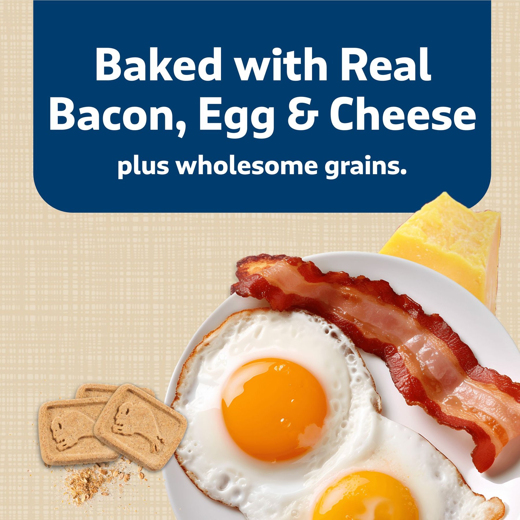 Blue Buffalo Mini Health Bars Baked with Bacon, Egg & Cheese Dog Treats