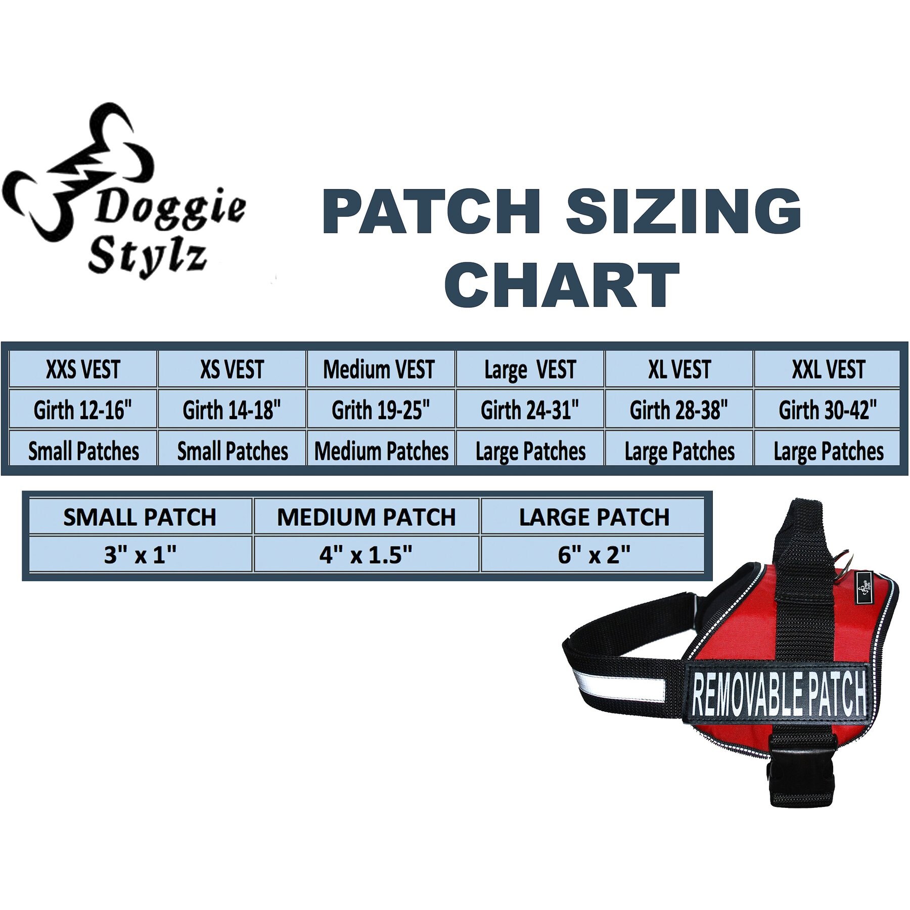 Doggie Stylz ESA Support K9 Dog Patch, 2 count