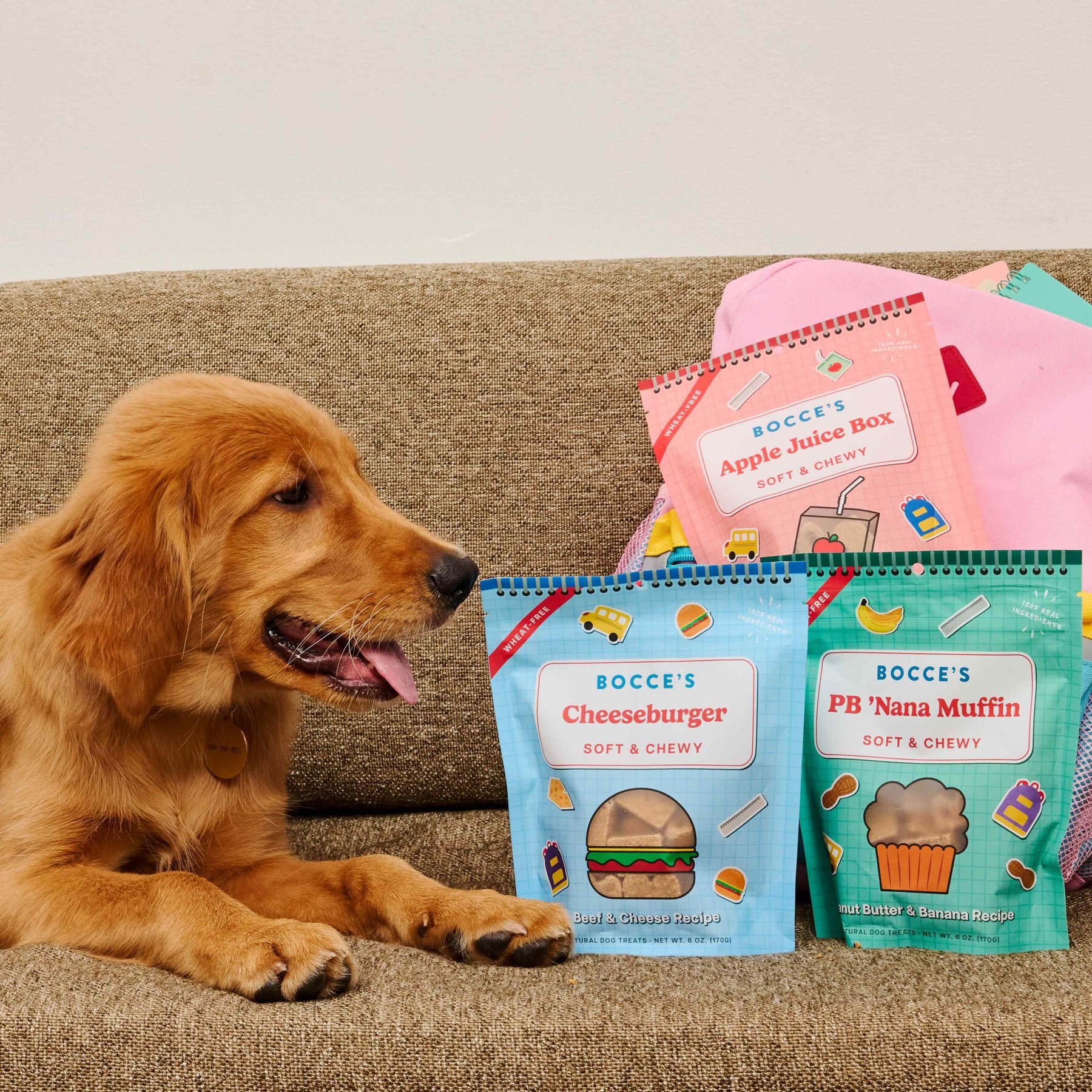 Bocce's Bakery PB 'Nana Muffin Peanut Butter Flavor Soft & Chewy Dog Treats, 6-oz bag