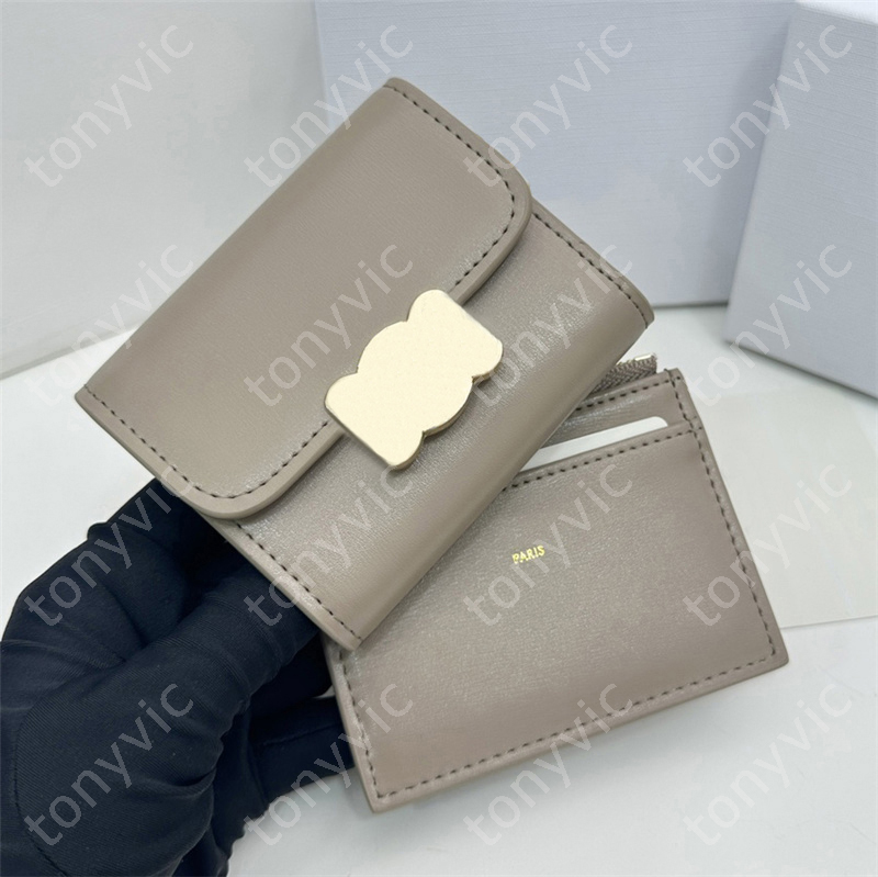 Designer Short Wallet For Woman Mens Purse Luxury Designers Card Holder Gold Buckle Cowhide Leather Fashion Coin Purse Wallets