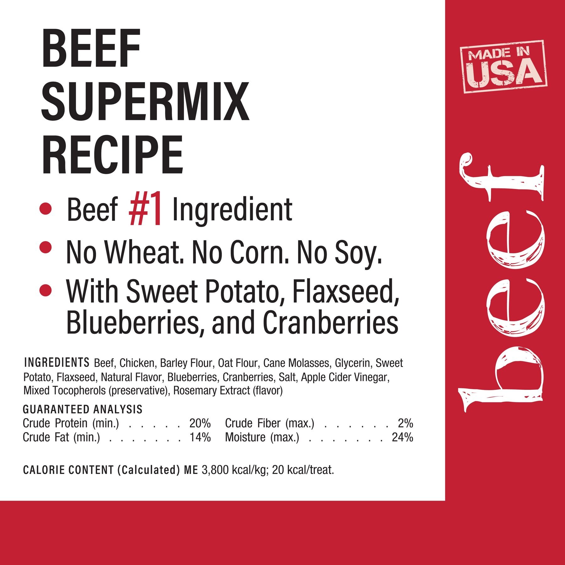Callie's Kitchen Beef Supermix Recipe Dog Treats, 4-oz bag