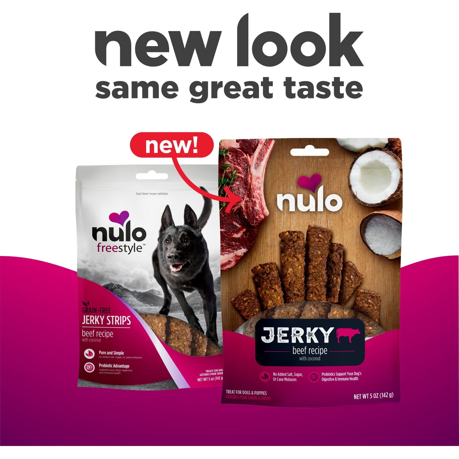 Nulo Premium Jerky Strips Dog Treats, Grain-Free High Protein Jerky Strips made with BC30 Probiotic to Support Digestive & Immune Health Jerky Dog Tre