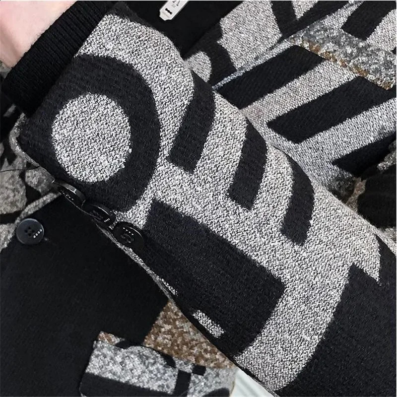 Vintage wool jacket autumn/winter mens letter printing jacket slim business party dance party fashionable wool jacket mens clothing 241118