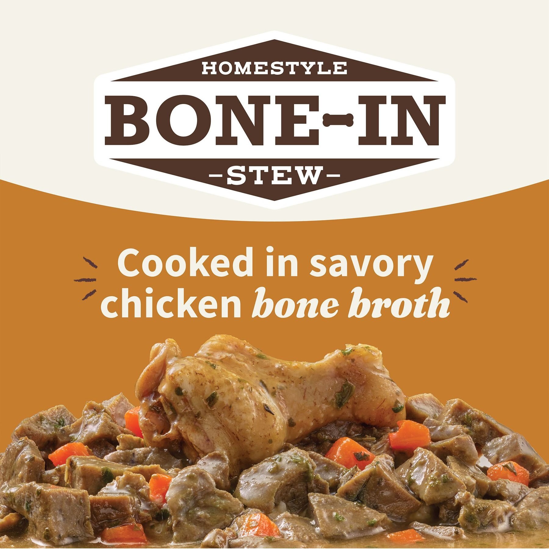 Halo Elevate Homestyle Bone-In Chicken Stew with Carrots & Spinach Grain-Free Wet Dog Food, 12.7-oz can, case of 6