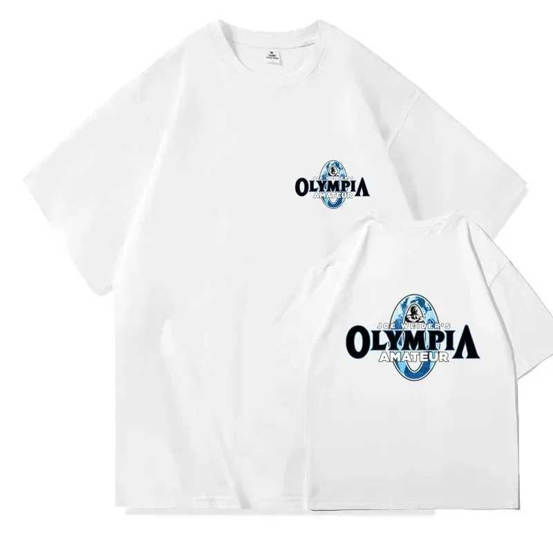 Men's T-Shirts Summer 2024 OLYMPIA Men Gym Cotton Short Slve T Shirt Men Causal O-neck T-shirt Male High Quality Oversized Ts Tops Clothing Y2404