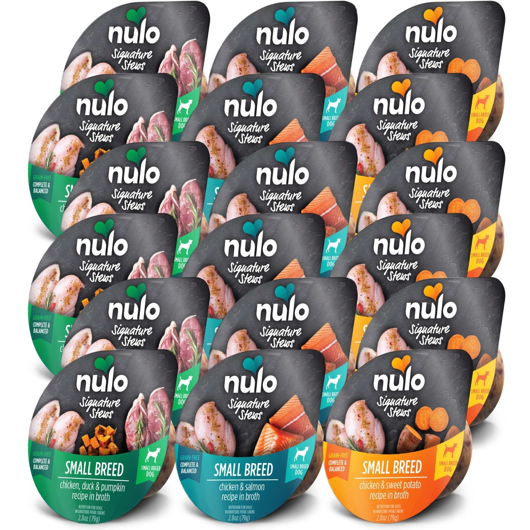 Nulo Signature Stews Variety Pack Grain-Free Small Breed Wet Dog Food, 2.8-oz cup, case of 12