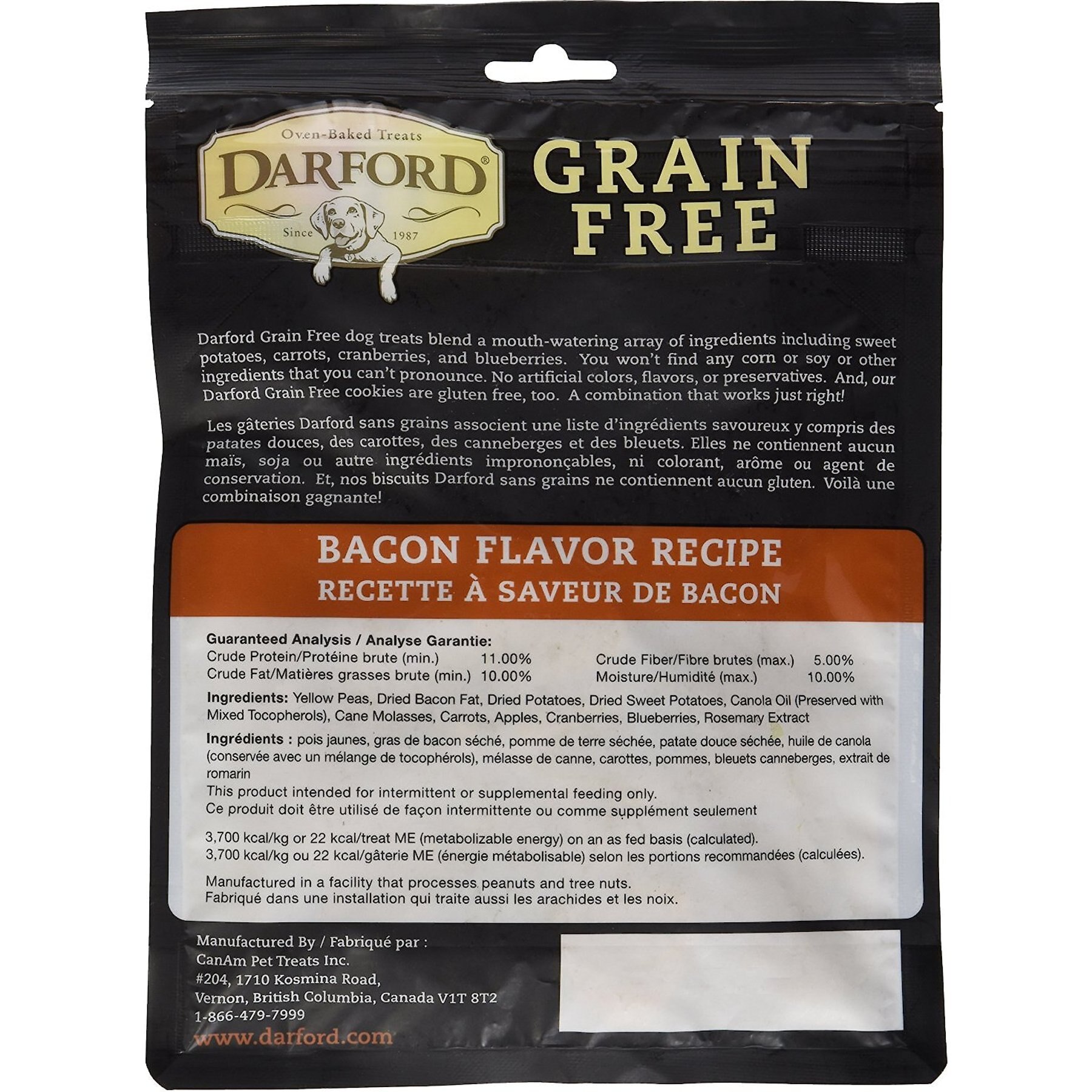 Darford Grain-Free Tasty Bacon Flavor Dog Treats