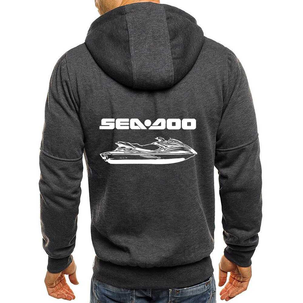 Sea Doo Seadoo Moto Mens New Spring Printed Hoodie Casual Zipper Sweatshirt Sportswear Fashion Jacket Coat X241120