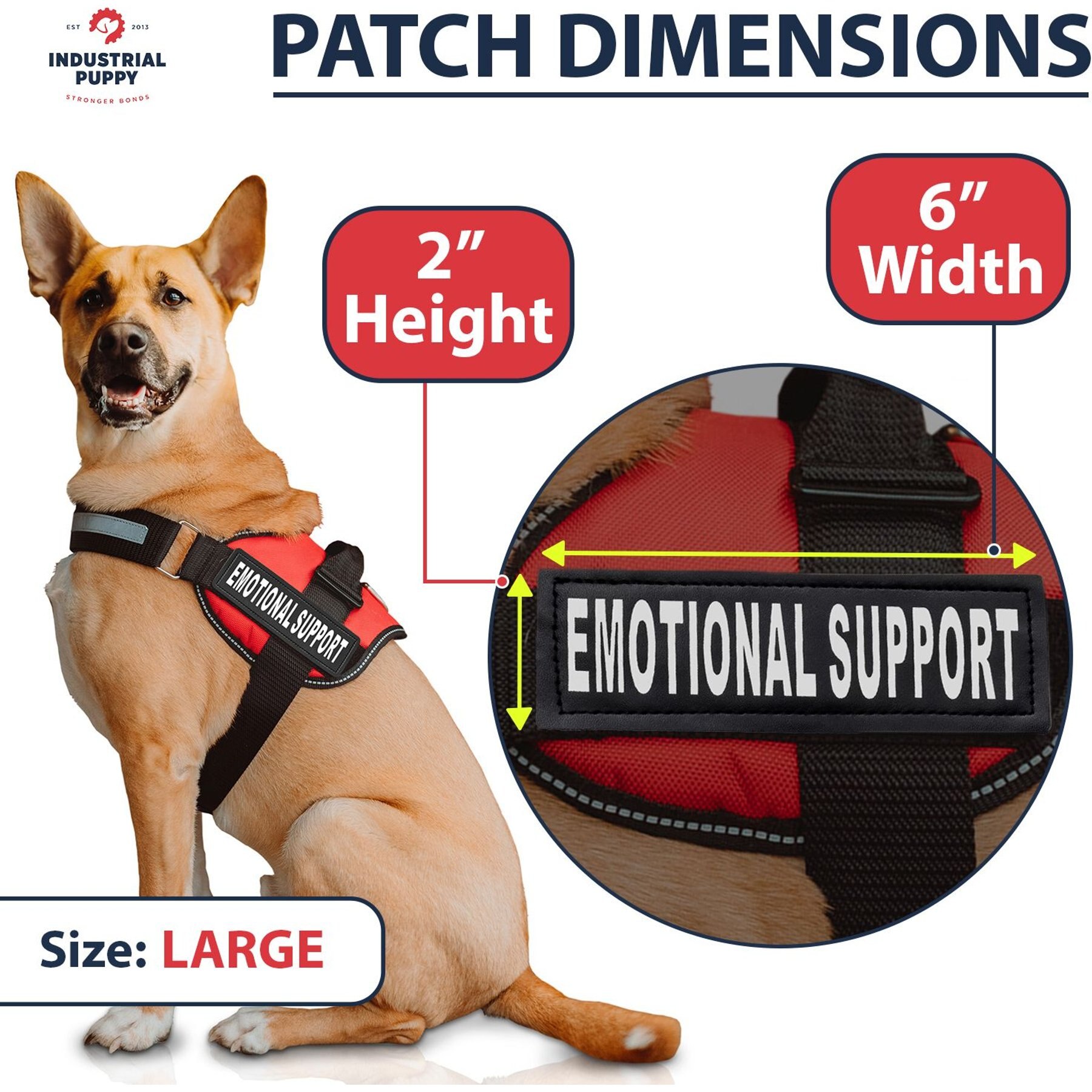 Industrial Puppy Emotional Support Dog Patches