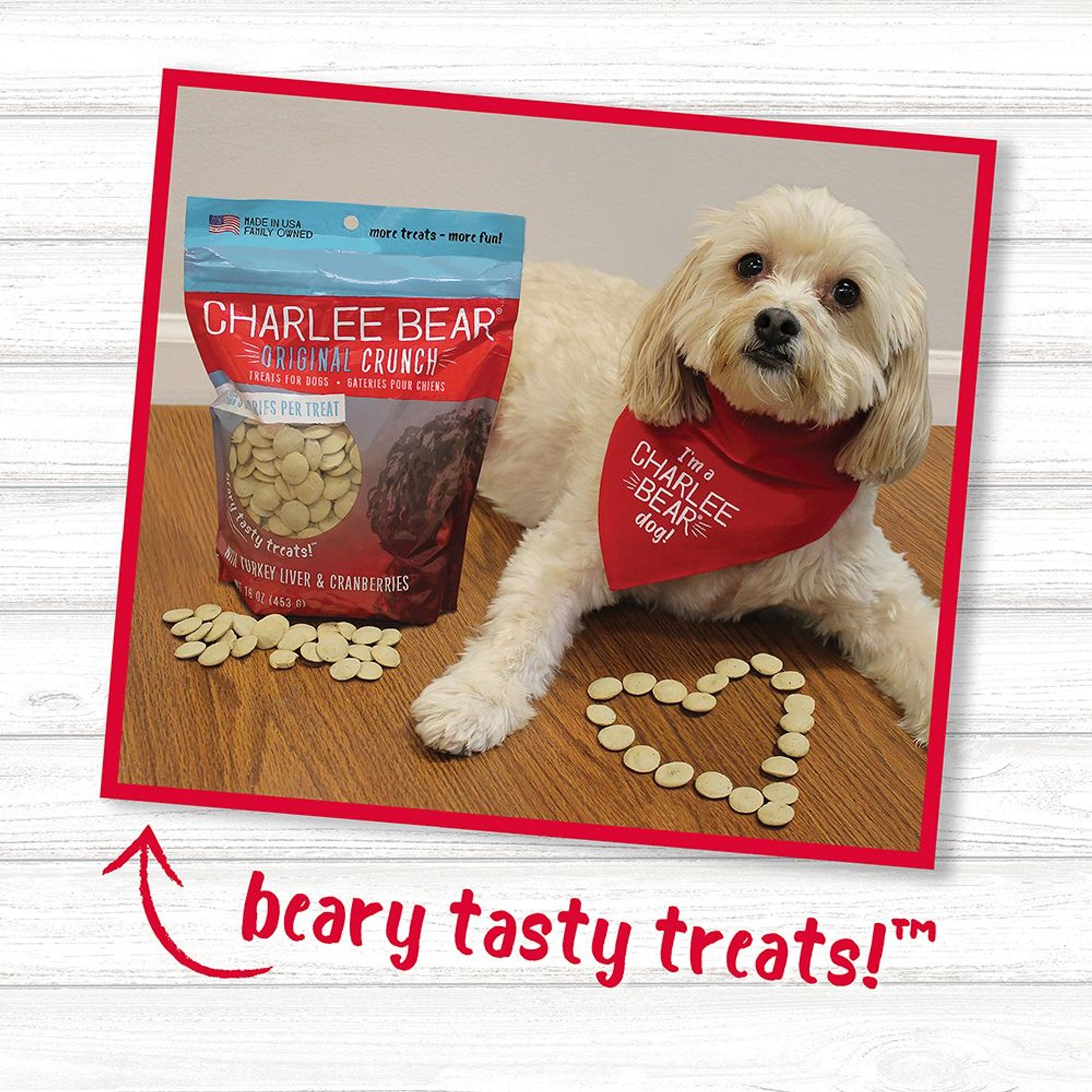 Charlee Bear Turkey Liver & Cranberries Flavor Dog Treats