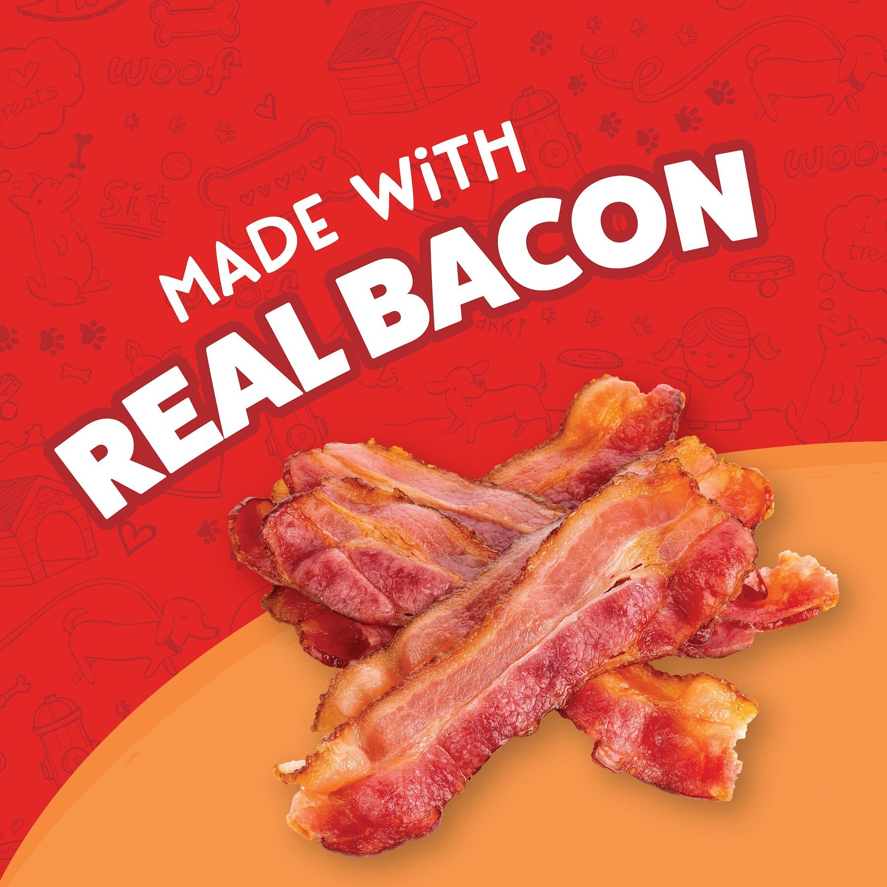 Meaty Treats Bac'n Creations Bacon & Cheese Flavor Strips Soft & Chewy Dog Treats