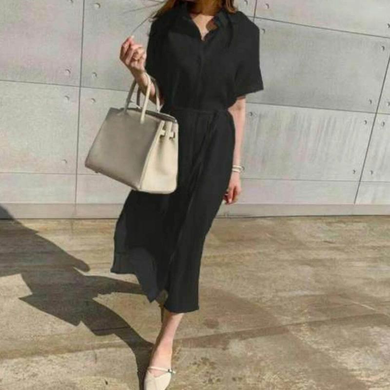 Casual Dresses Summer Cotton Linen Long Shirt Dress 2024 Fashion Single Breasted Elegant Simplicity Loose Lace-up Vestidos Robe