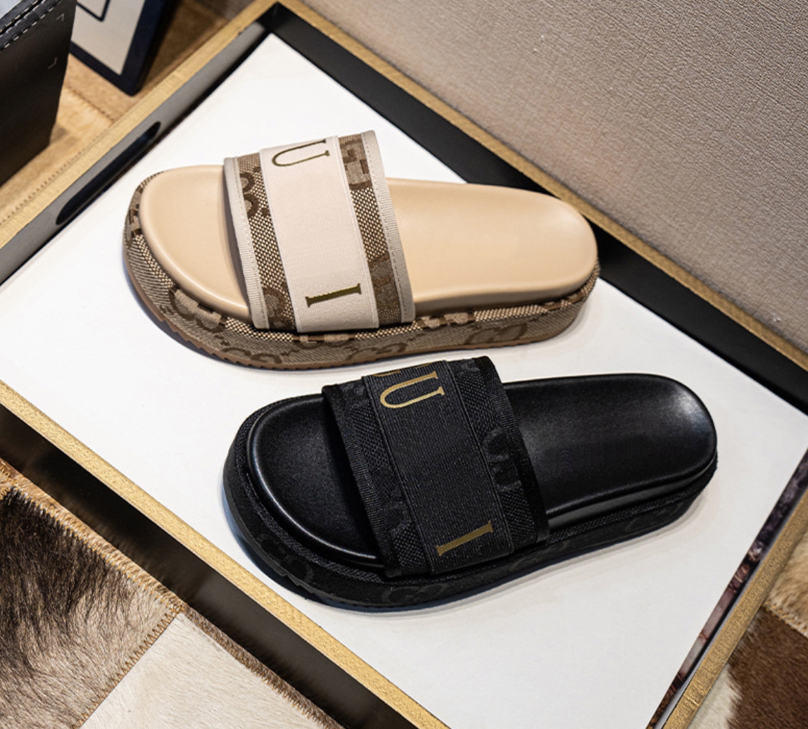 Wholesale 2024 Summer Outdoor Women Shoes Famous Designer Brand Female Heels Sandals Fashion Slipper for Lady SIZE36-43 0682