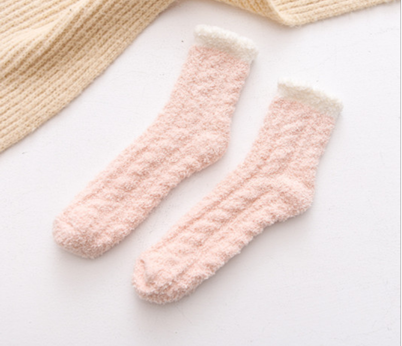 7Pcs Socks Soft Cozy Fluffy Slipper Winter Warm Plush Socks Christmas Stocking Stuffers Gifts for Women fuzzy socks for women