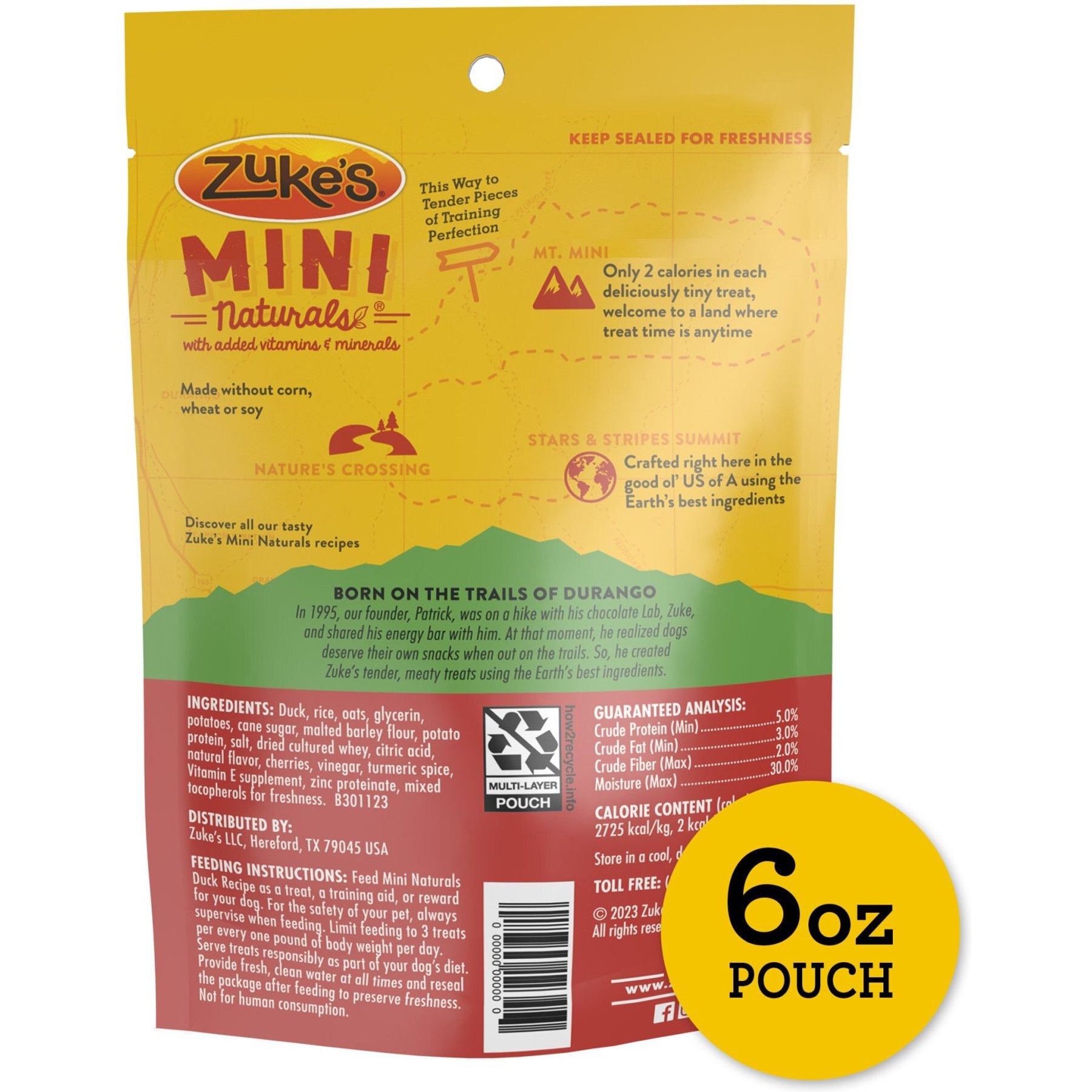 Zuke's Mini Naturals Duck Recipe Training Dog Treats