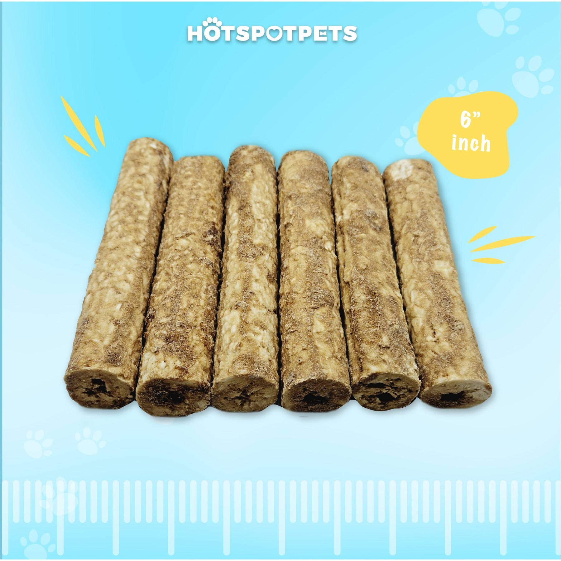 HOTSPOT PETS 6-in Peanut Butter Crunchy Munchy Rolls Dog Treats