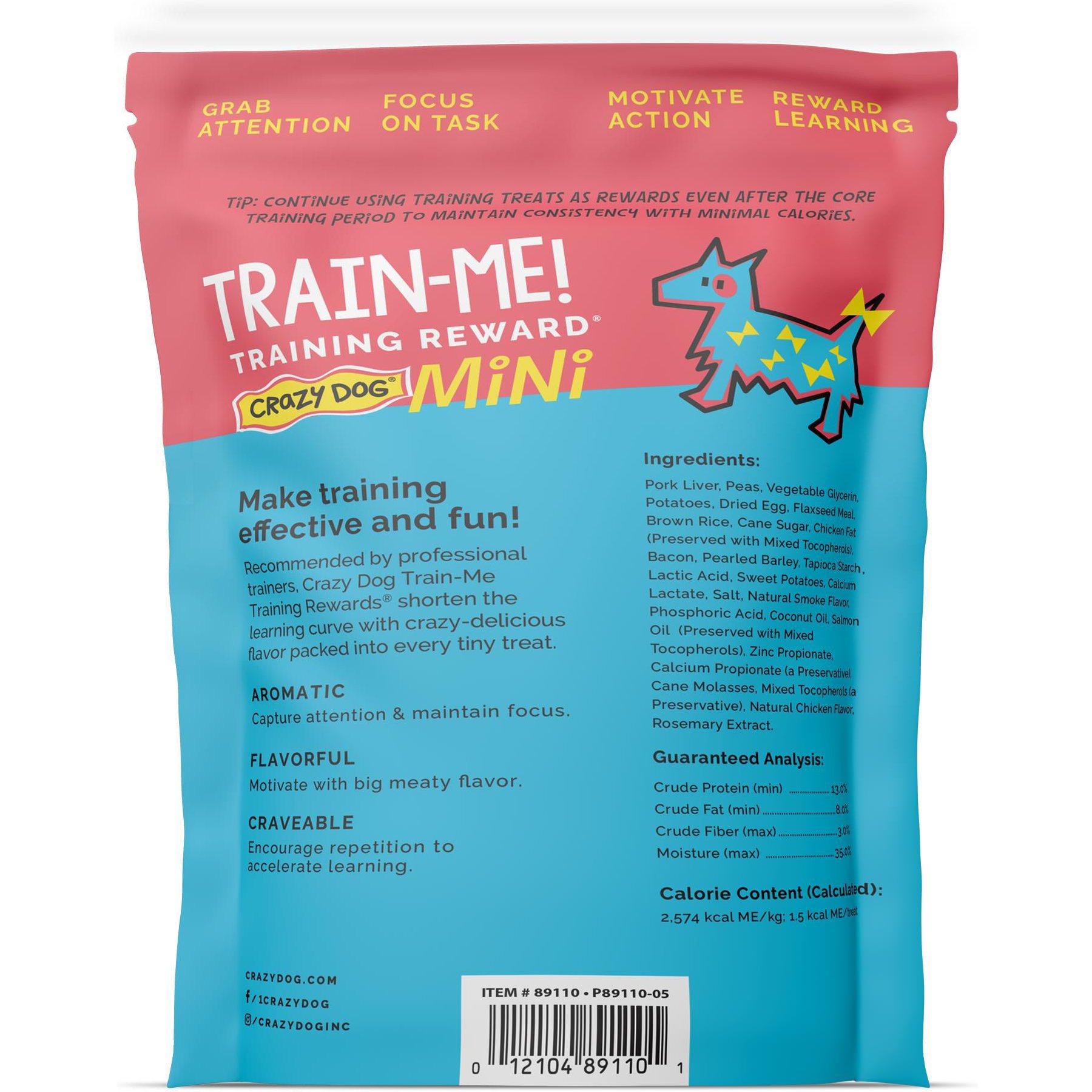 Crazy Dog Train-Me! Minis Bacon Flavor Dog Treats