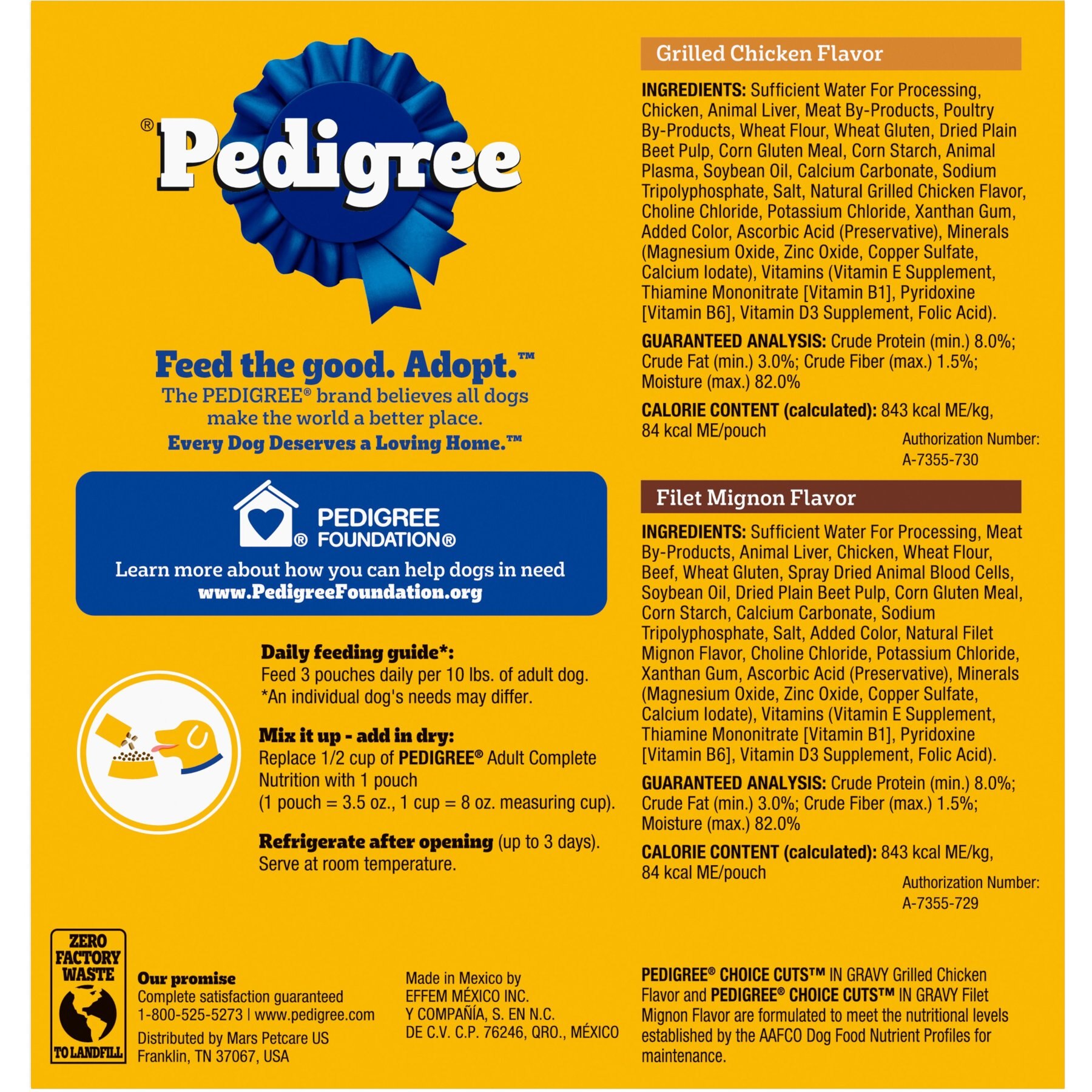 Pedigree Choice Cuts Variety Pack Grilled Chicken & Filet Mignon Flavor Adult Wet Dog Food