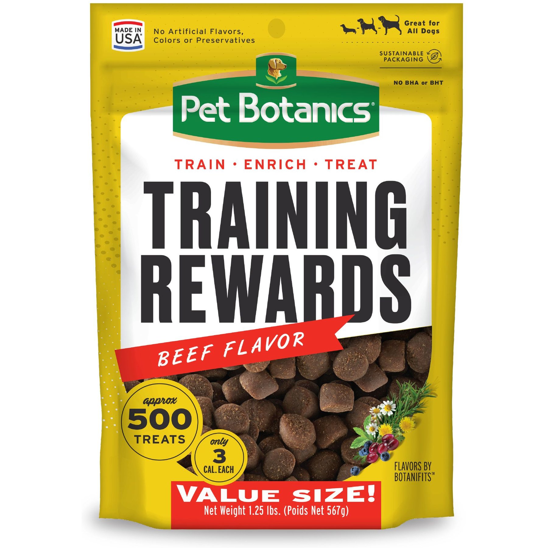 Pet Botanics Training Reward Beef Flavor Dog Treats