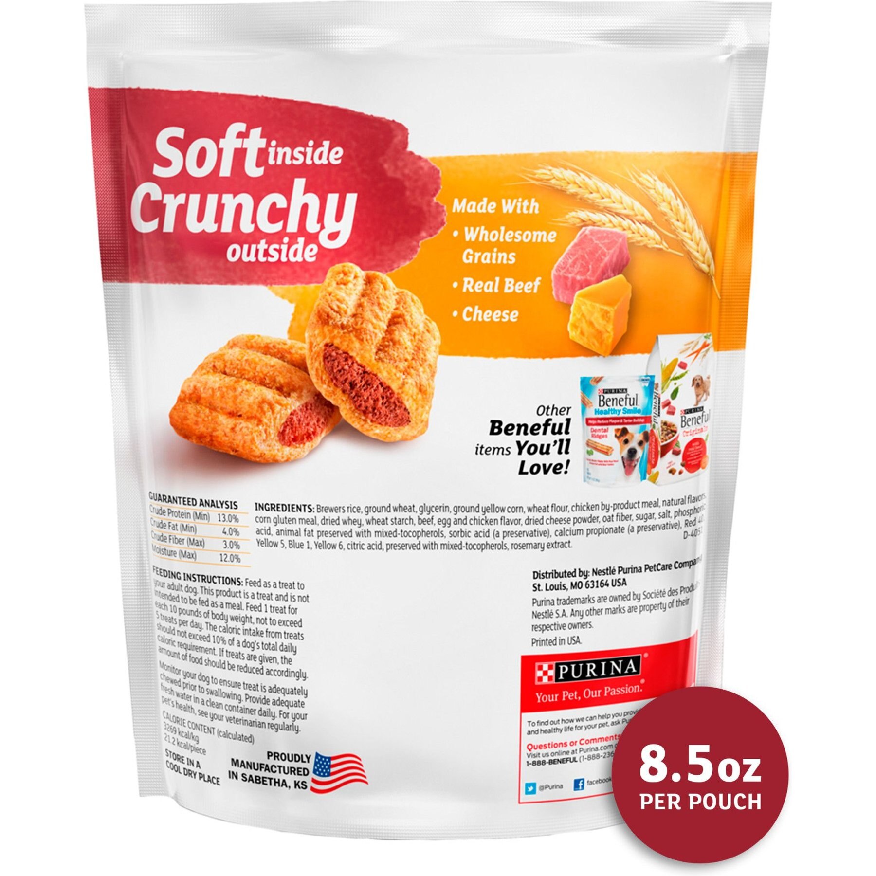 Purina Beneful Baked Delights Hugs with Real Beef & Cheese Dog Treats