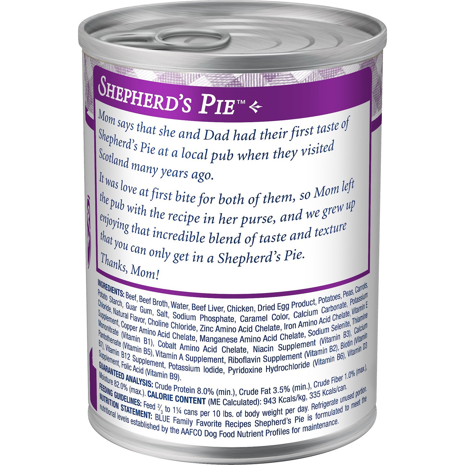 Blue Buffalo Family Favorite Grain-Free Recipes Shepherd's Pie Canned Dog Food