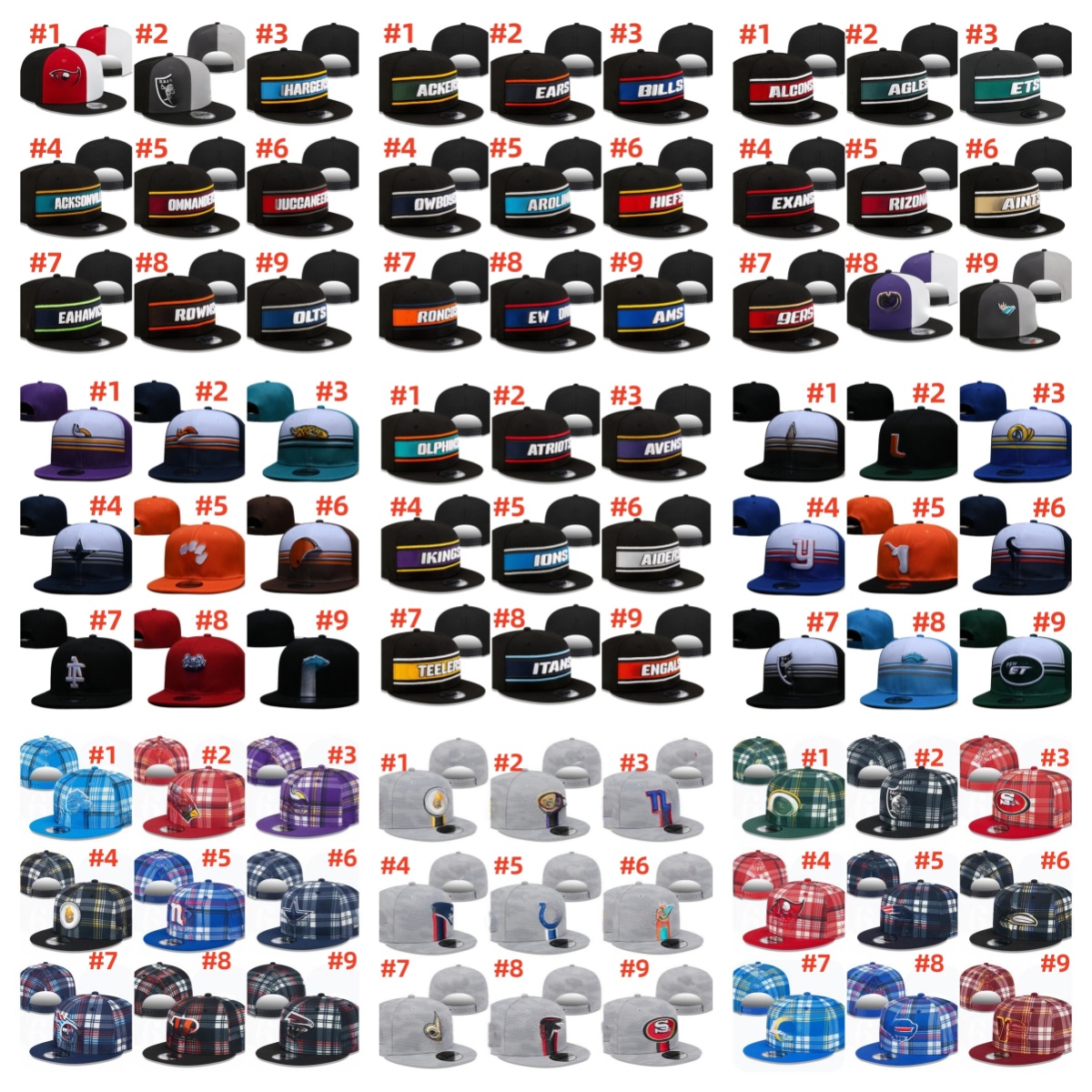 Classic men Embroidery Designer Snapbacks Fitted Ball hats Cotton baskball hat all team Logo Letter Adjustable hatbasketball football outdoors Sports Mesh cap