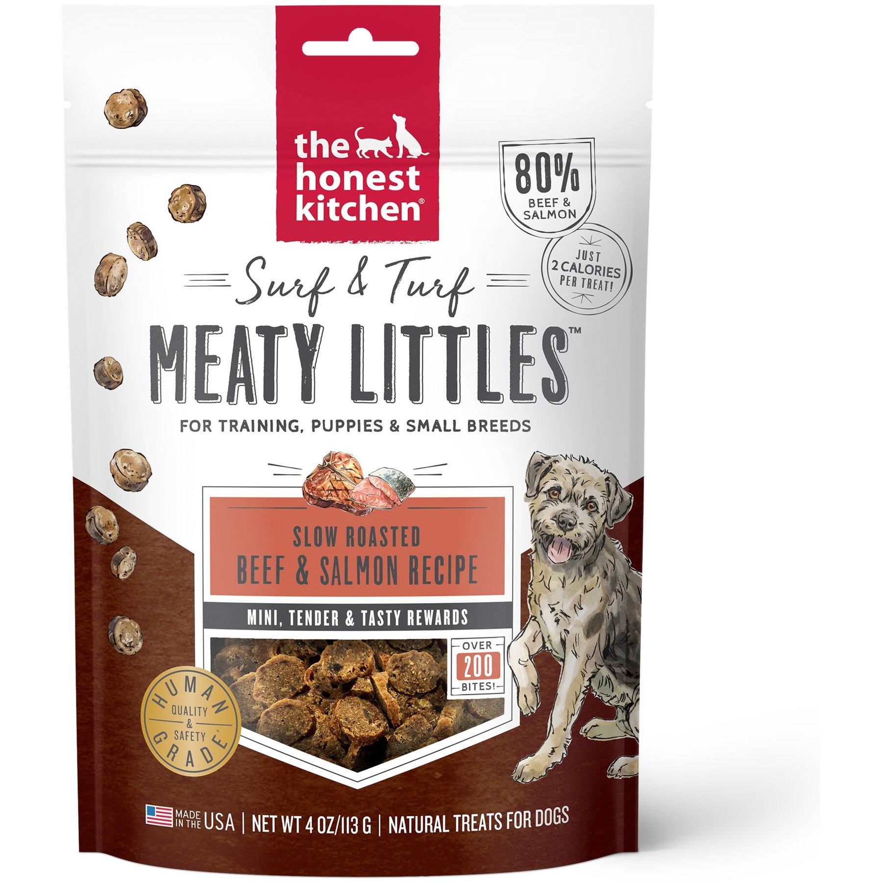 The Honest Kitchen Surf & Turf Meaty Littles Slow Roasted Beef & Salmon Recipe Dog Treats
