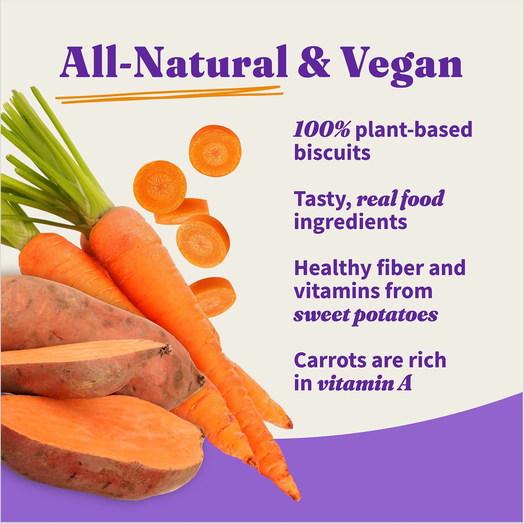 Halo Plant-Based Dog Treats with Sweet Potato & Carrots, Vegan Dog Treats