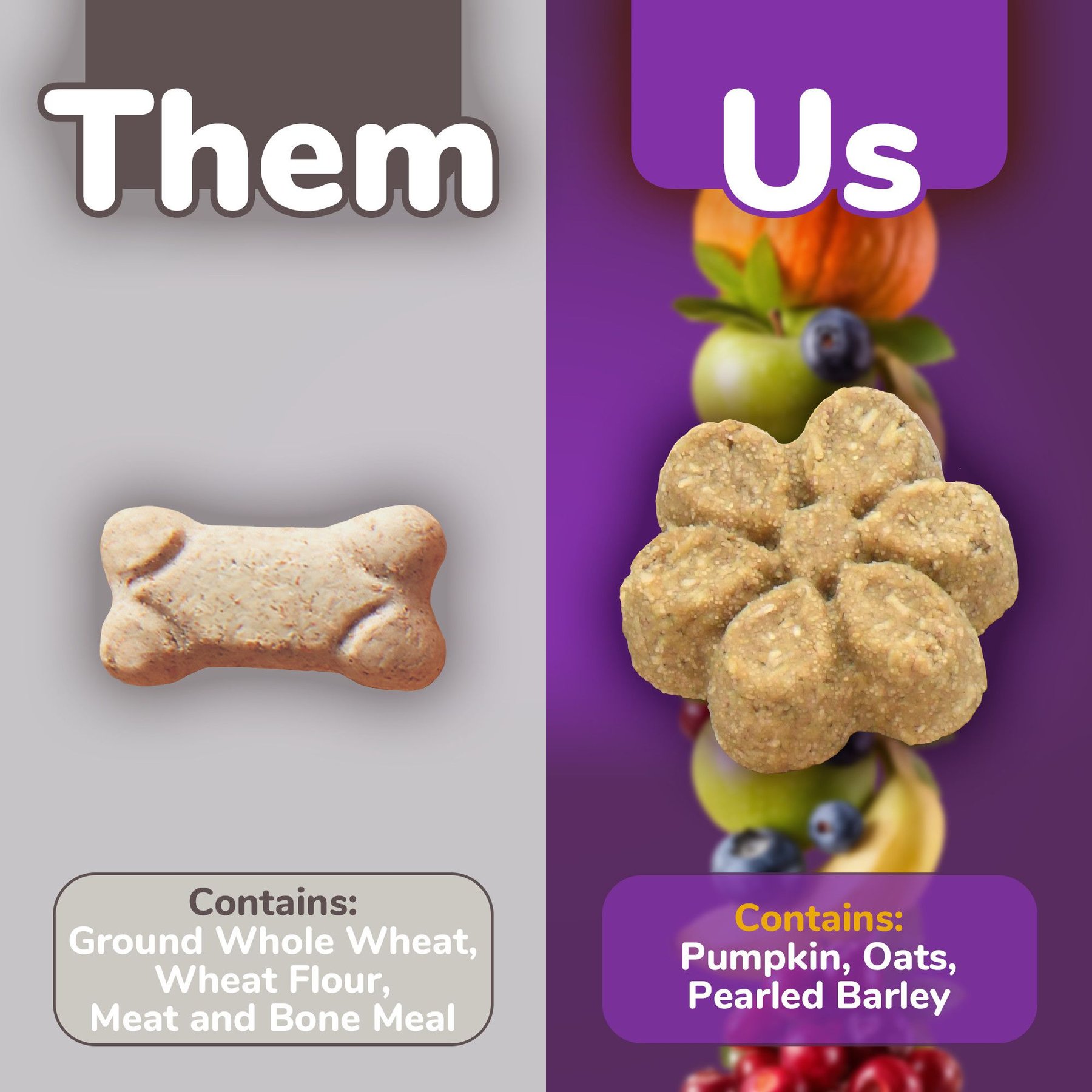 Fruitables Pumpkin & Blueberry Flavor Dog Treats