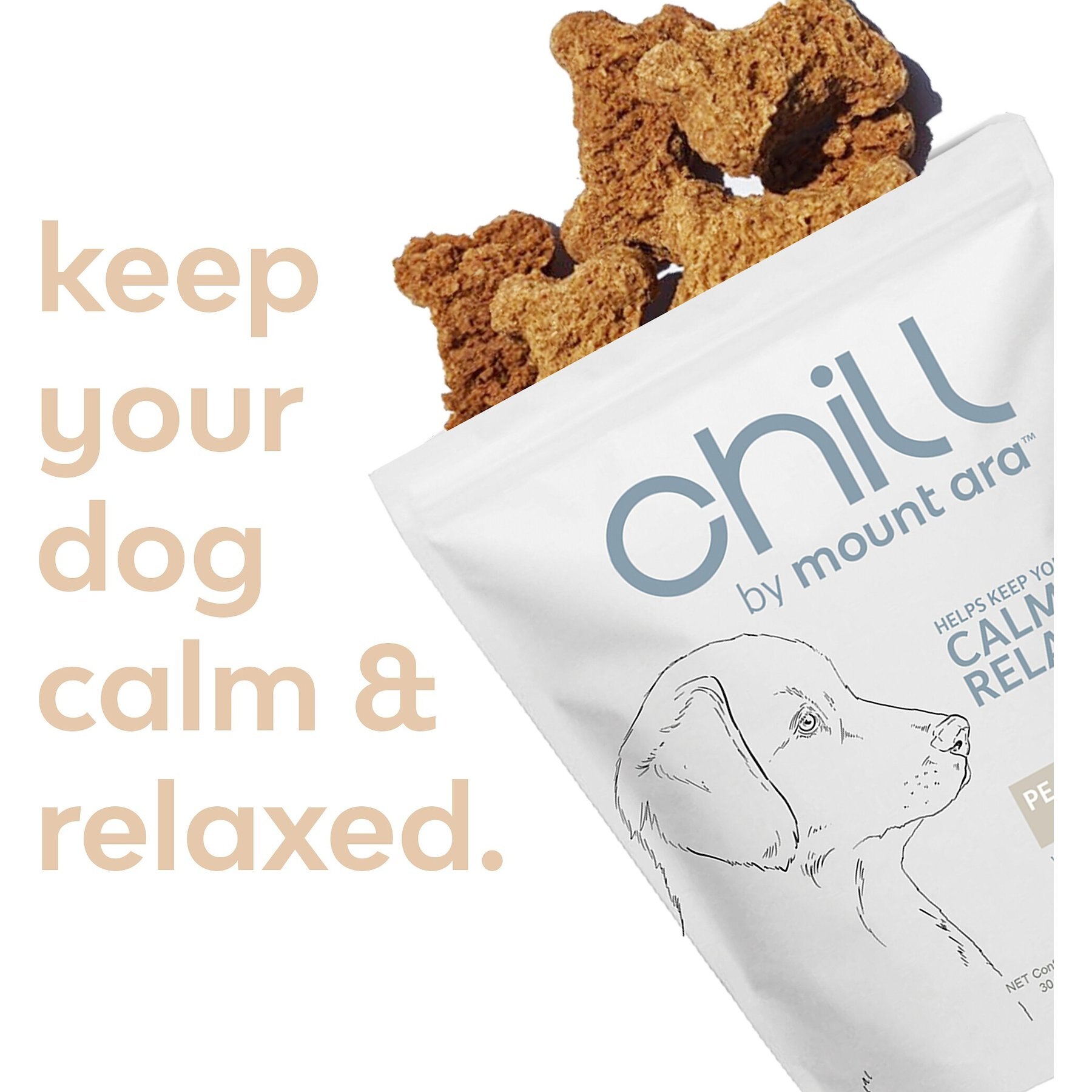 Mount Ara Chill Bites Peanut Butter Dog Treats, 4-oz bag