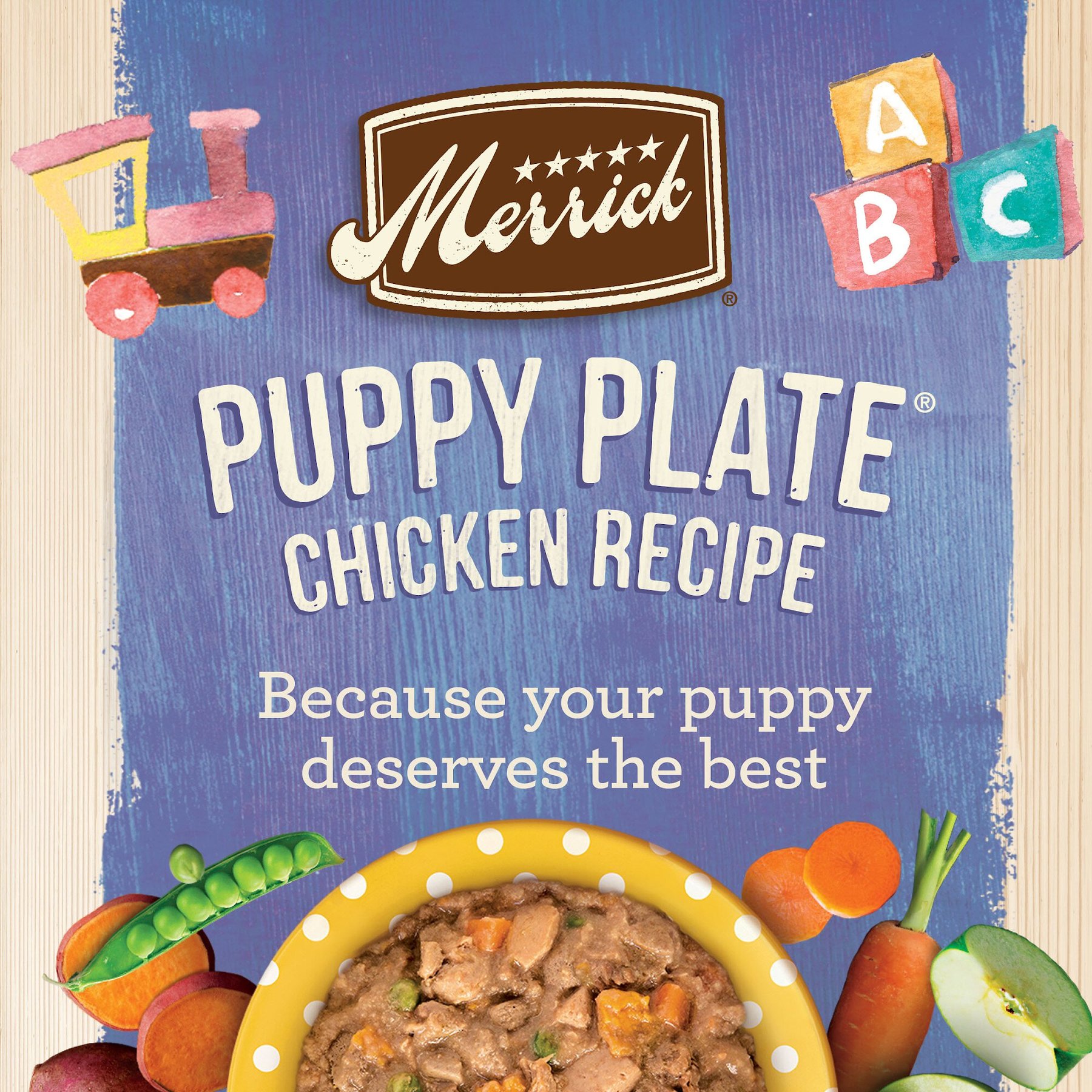 Merrick Grain-Free Wet Puppy Food Puppy Plate Chicken Recipe