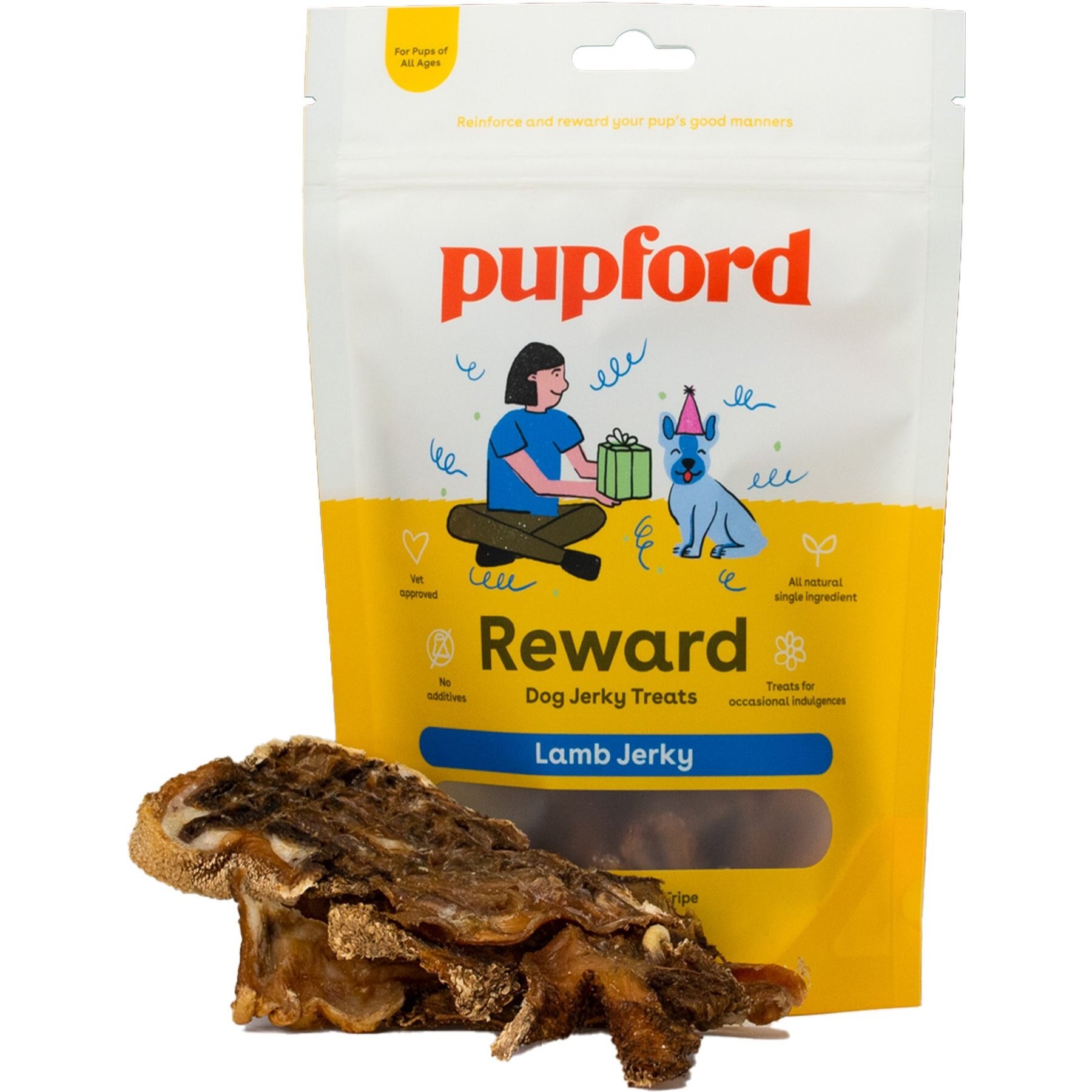 Pupford Lamb High-Protein Jerky Dog Treats